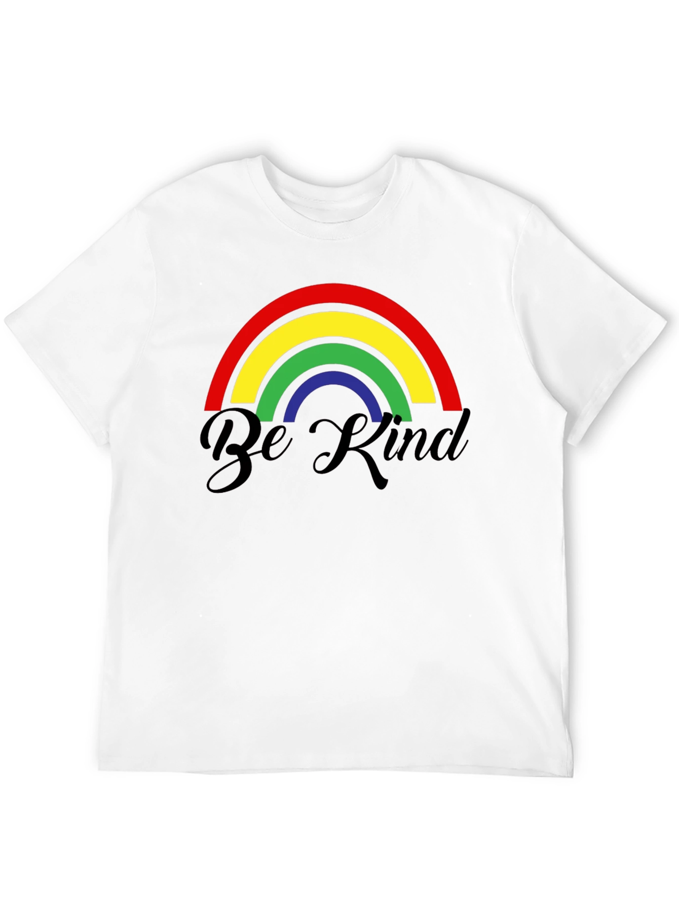 Be Kind Rainbow Graphic T-Shirt - Black