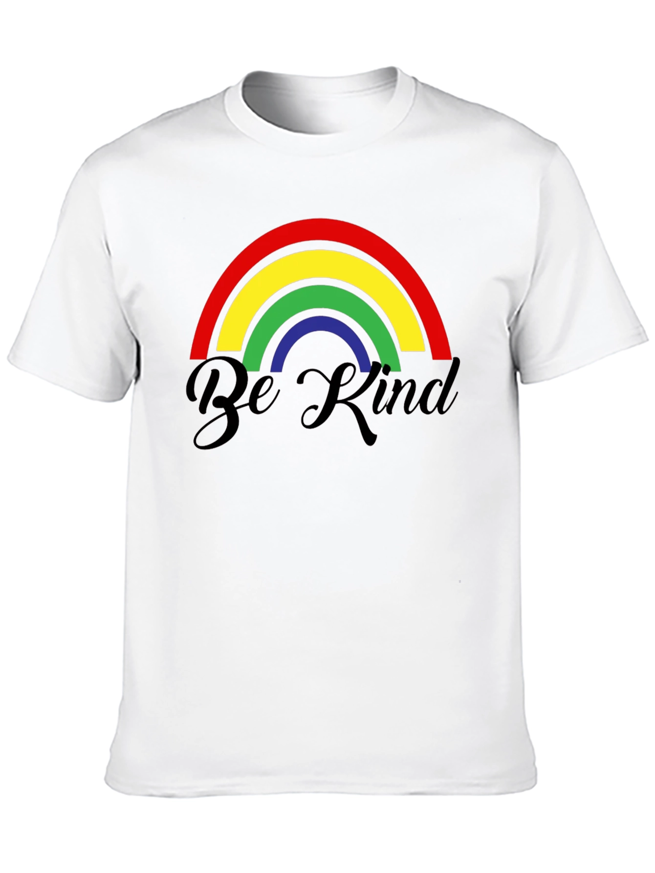Be Kind Rainbow Graphic T-Shirt - Black