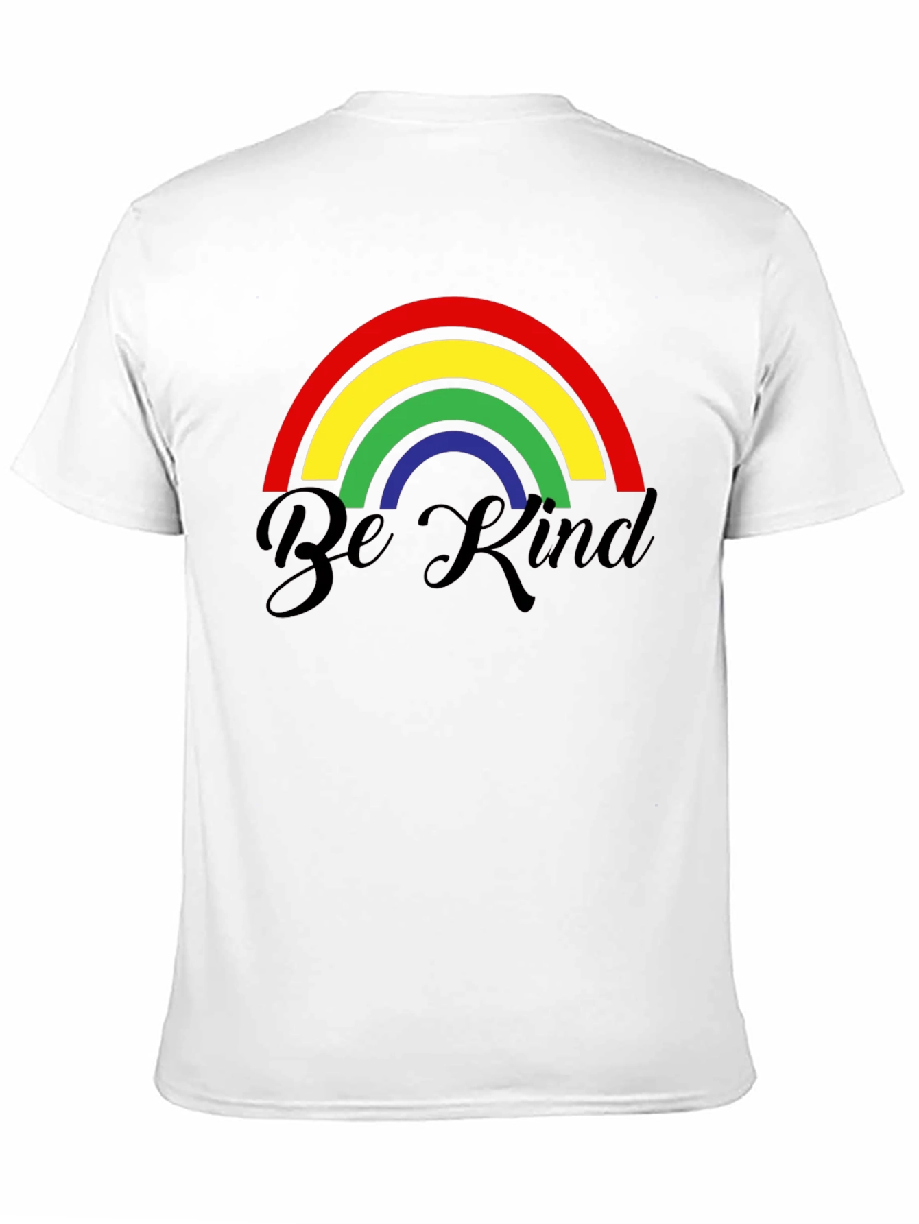 Be Kind Rainbow Graphic T-Shirt - Black