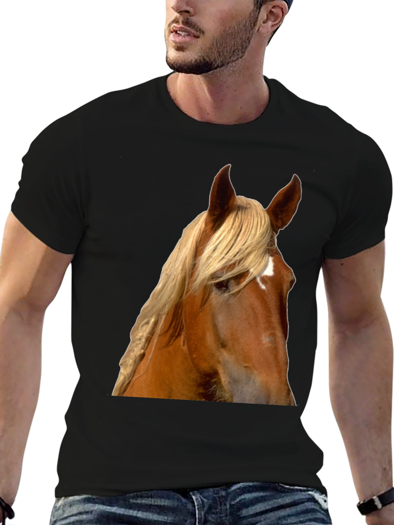 Horse Portrait T-Shirt - Equestrian Style