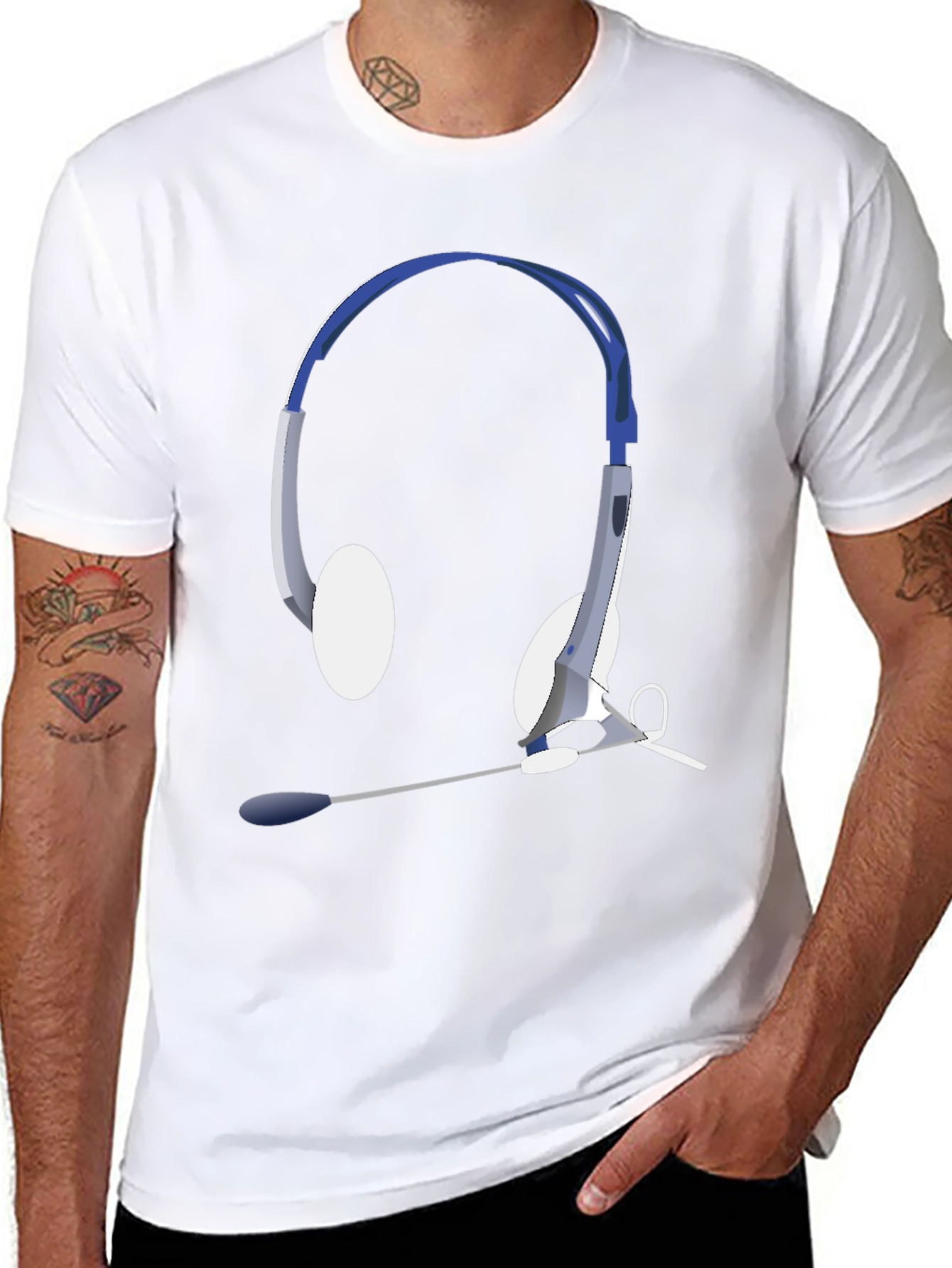 Headset T-Shirt - Gamer Style Black Tee