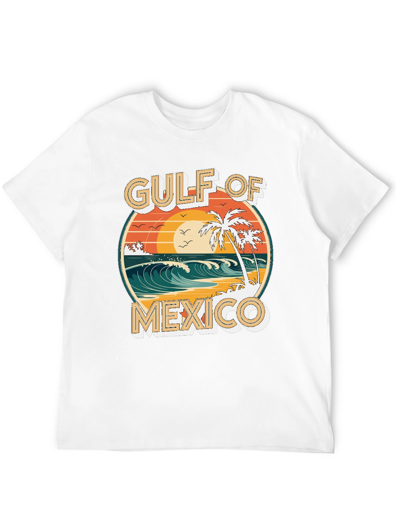 Gulf of Mexico Graphic T-Shirt Beach Scene Tee