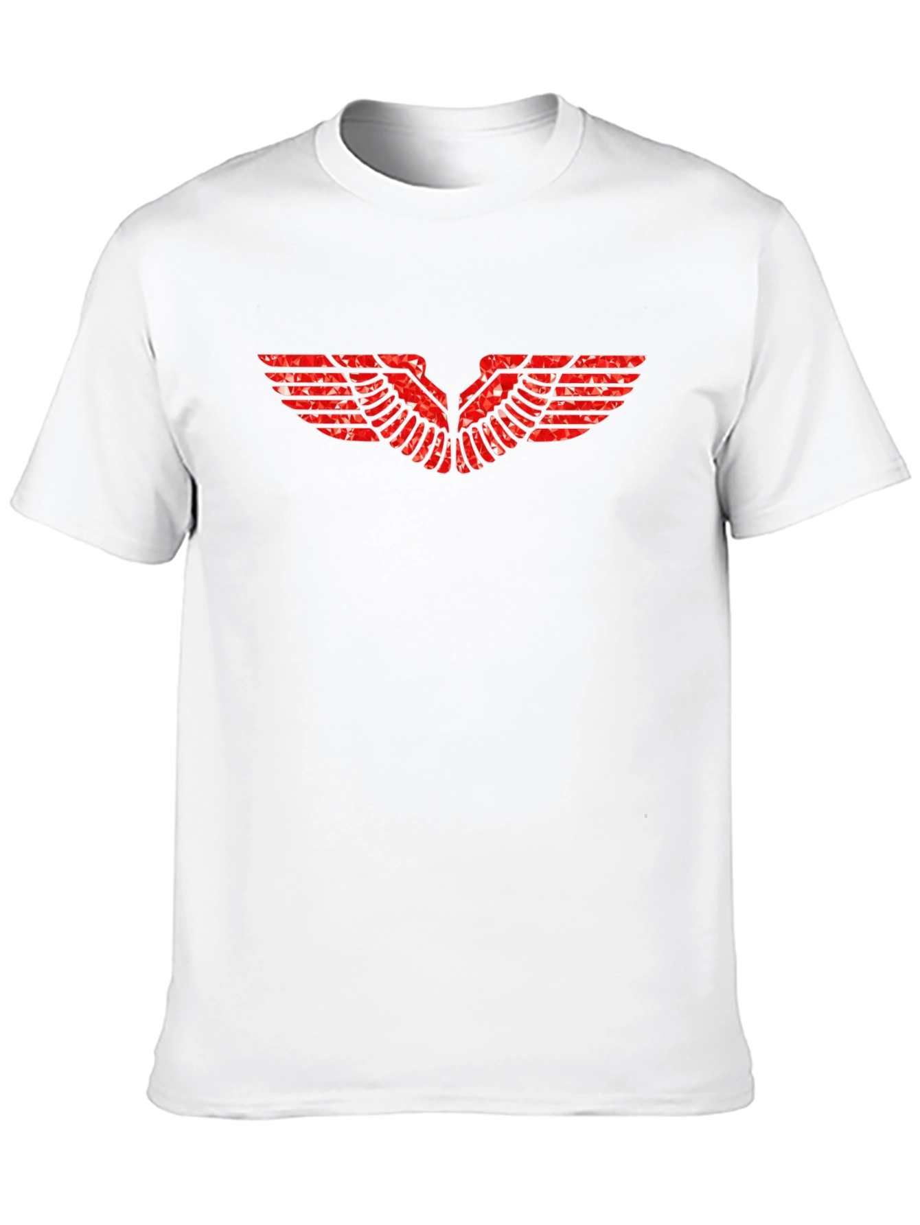 Black Tee with Red Wing Graphic
