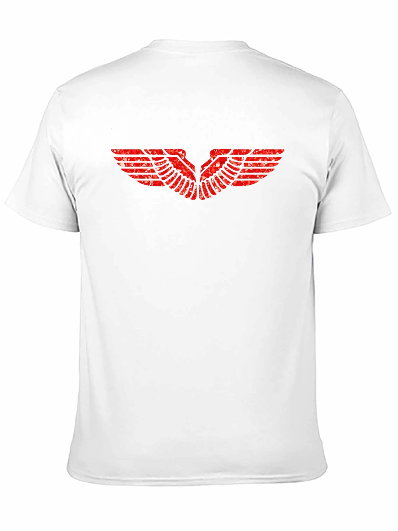 Black Tee with Red Wing Graphic