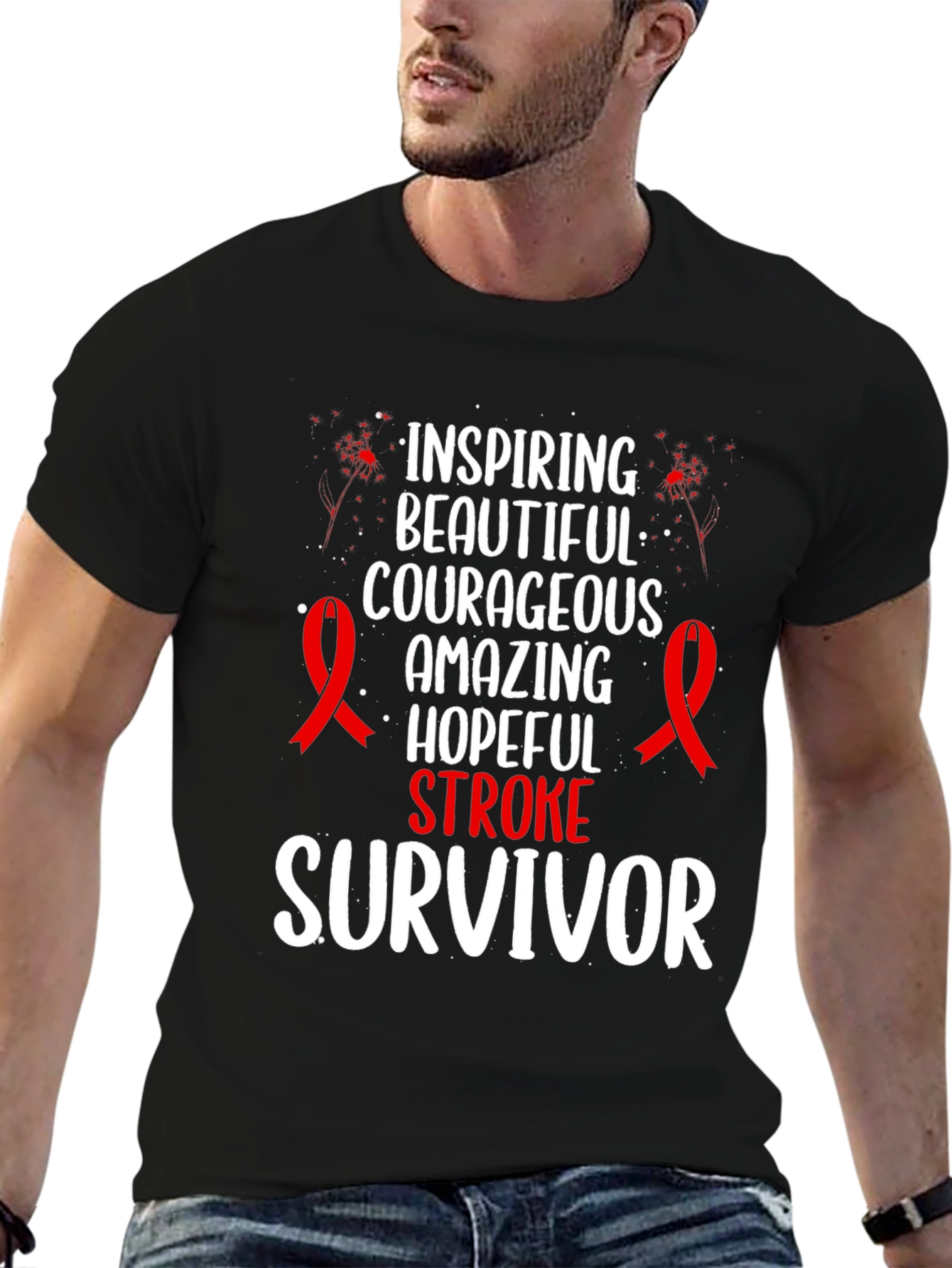 Stroke Survivor T-Shirt - Inspiring Beautiful Courageous
