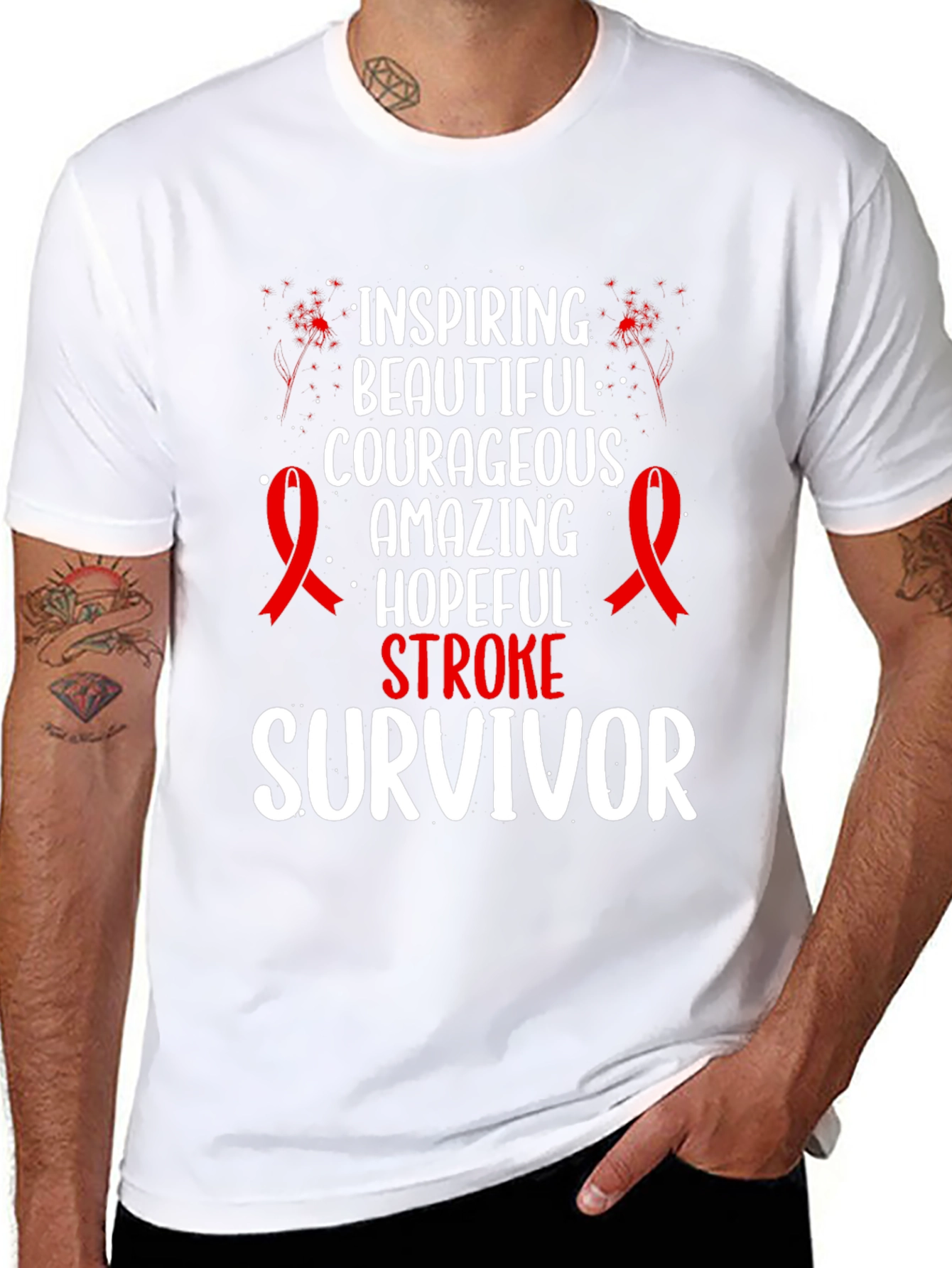 Stroke Survivor T-Shirt - Inspiring Beautiful Courageous