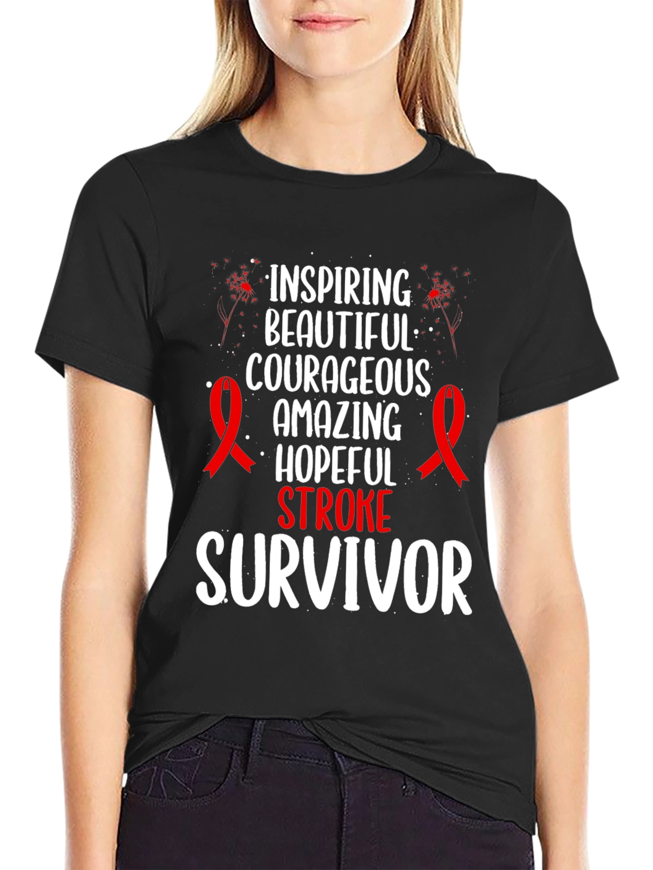 Stroke Survivor T-Shirt - Inspiring Beautiful Courageous