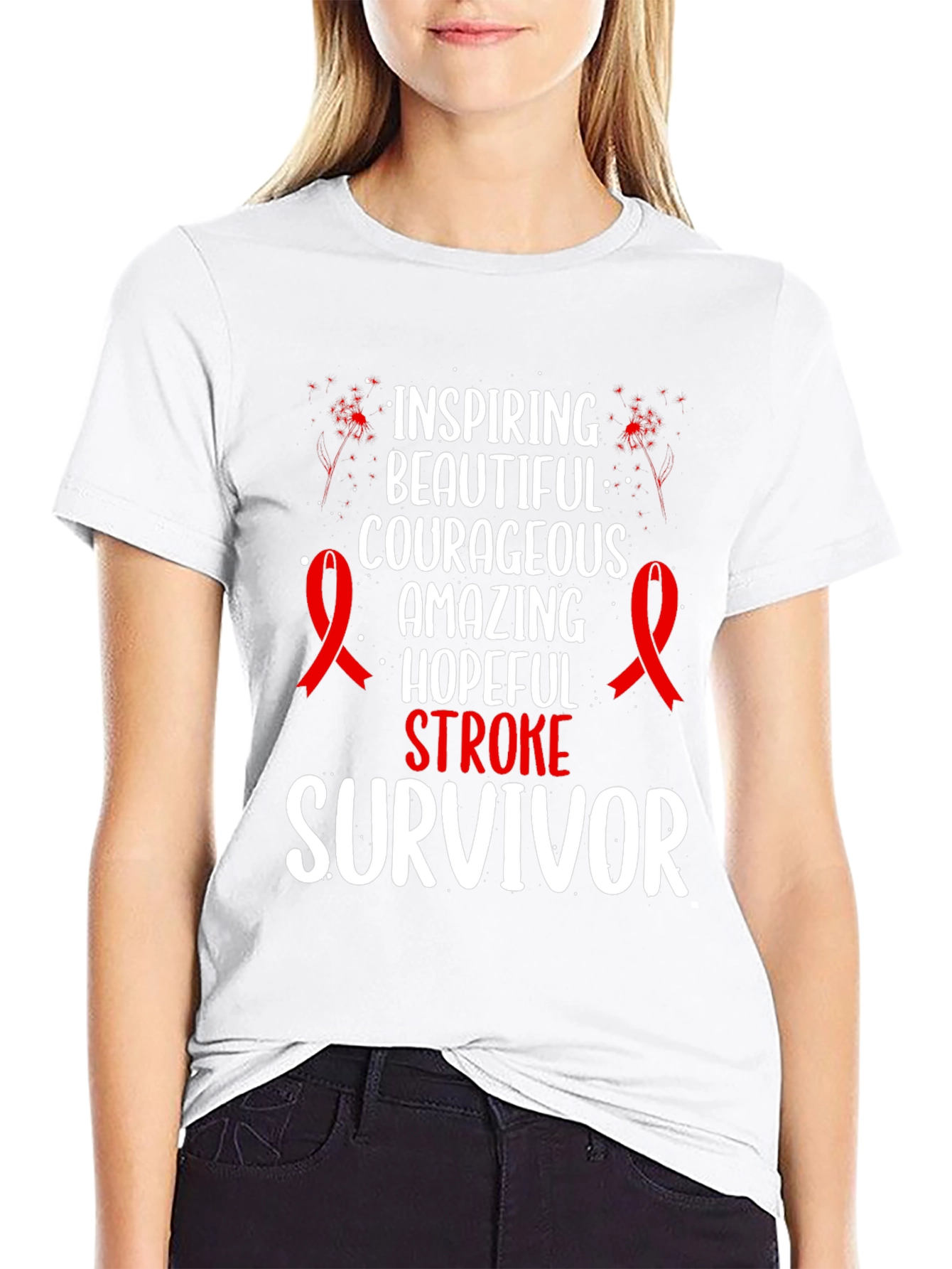 Stroke Survivor T-Shirt - Inspiring Beautiful Courageous