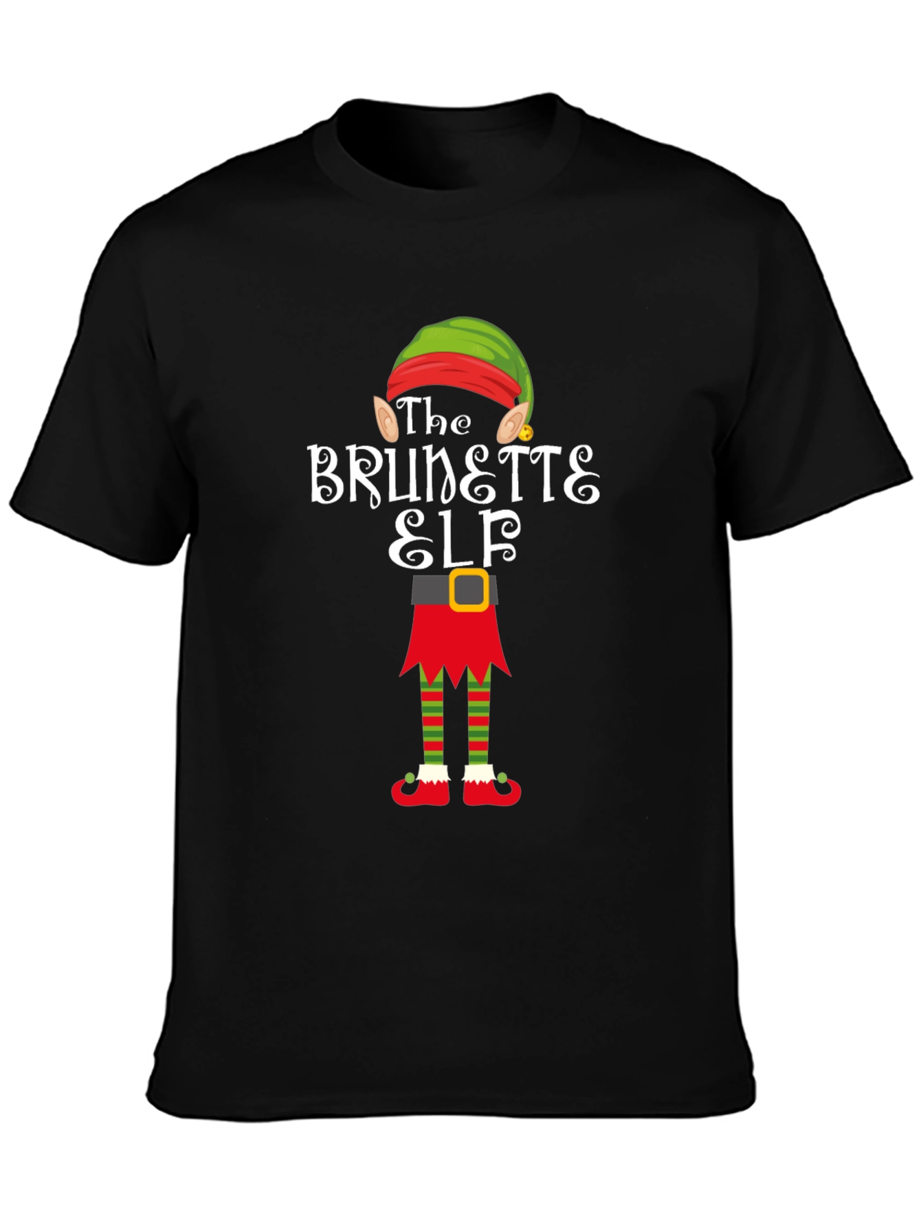 Brunette Elf Christmas T-Shirt