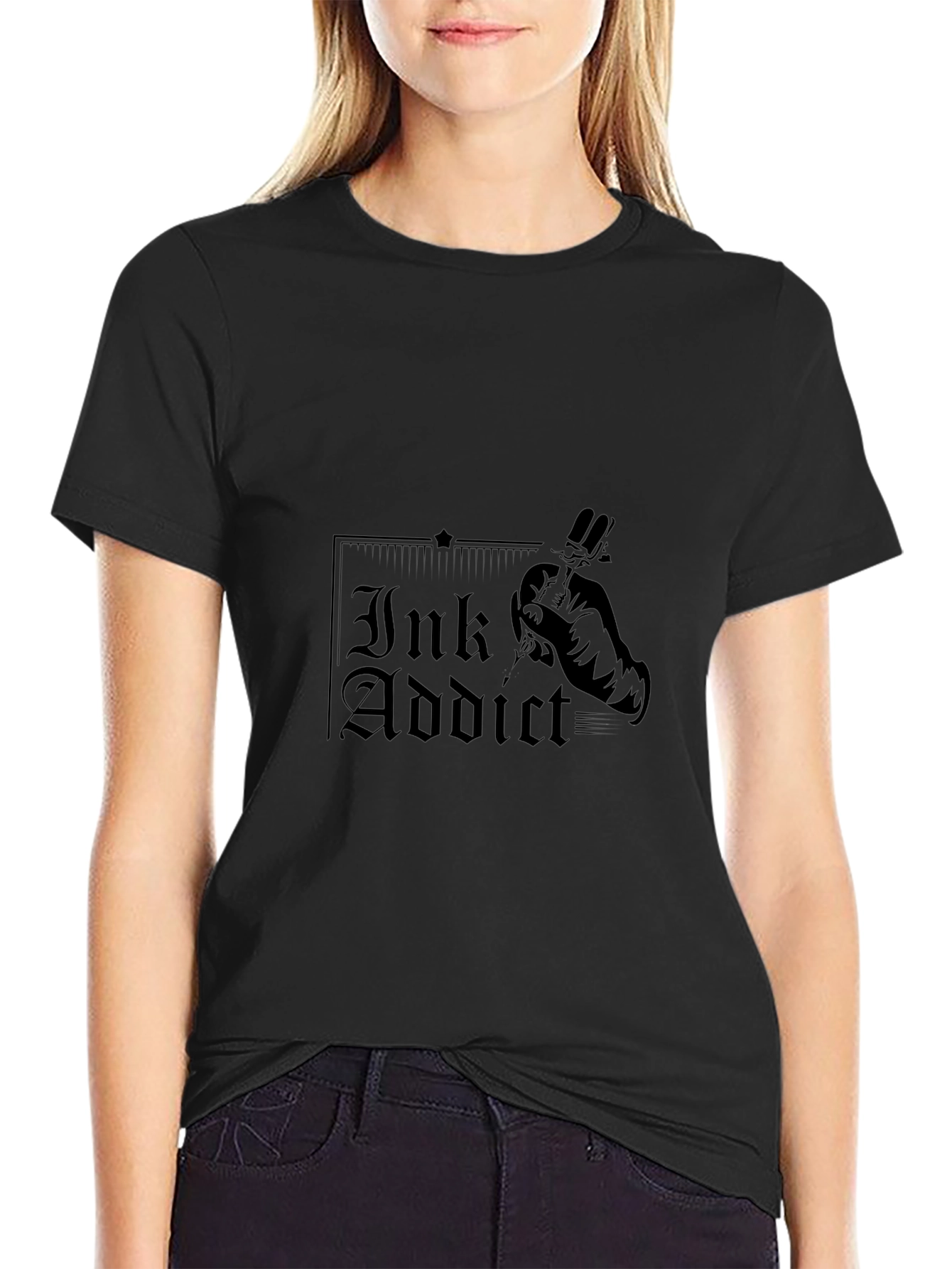 Ink Addict Tattoo T-Shirt - Black Graphic Tee