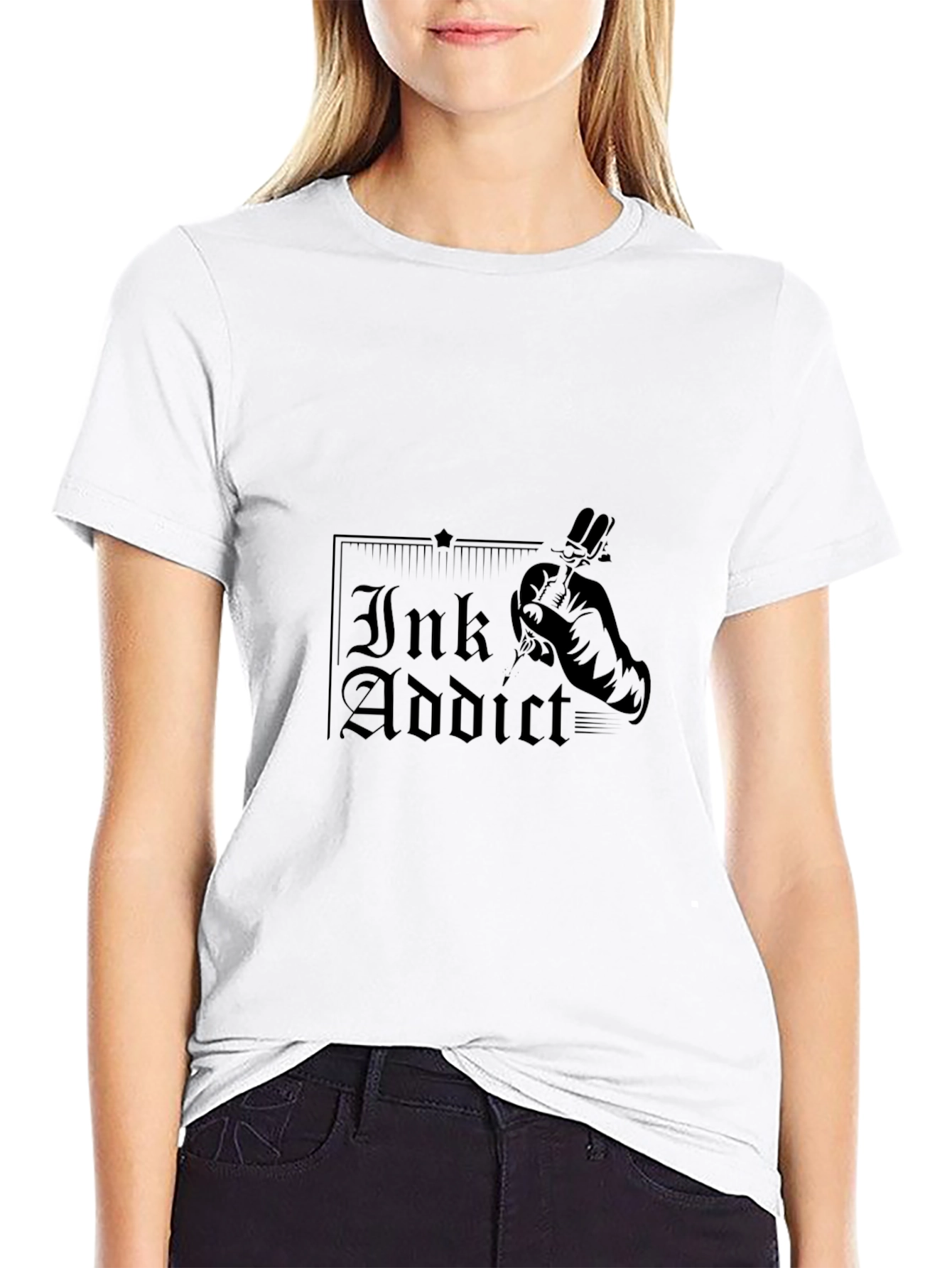 Ink Addict Tattoo T-Shirt - Black Graphic Tee