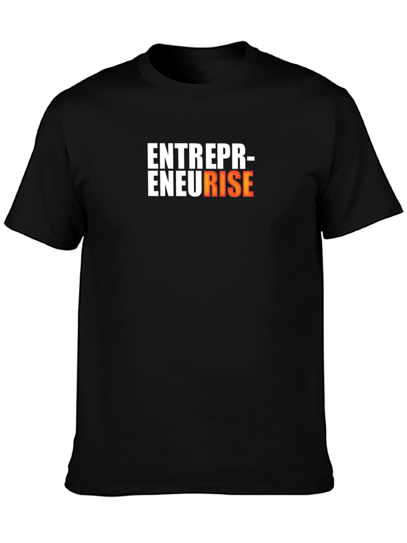 Entrepreneur Rise Black Cotton Graphic Tee