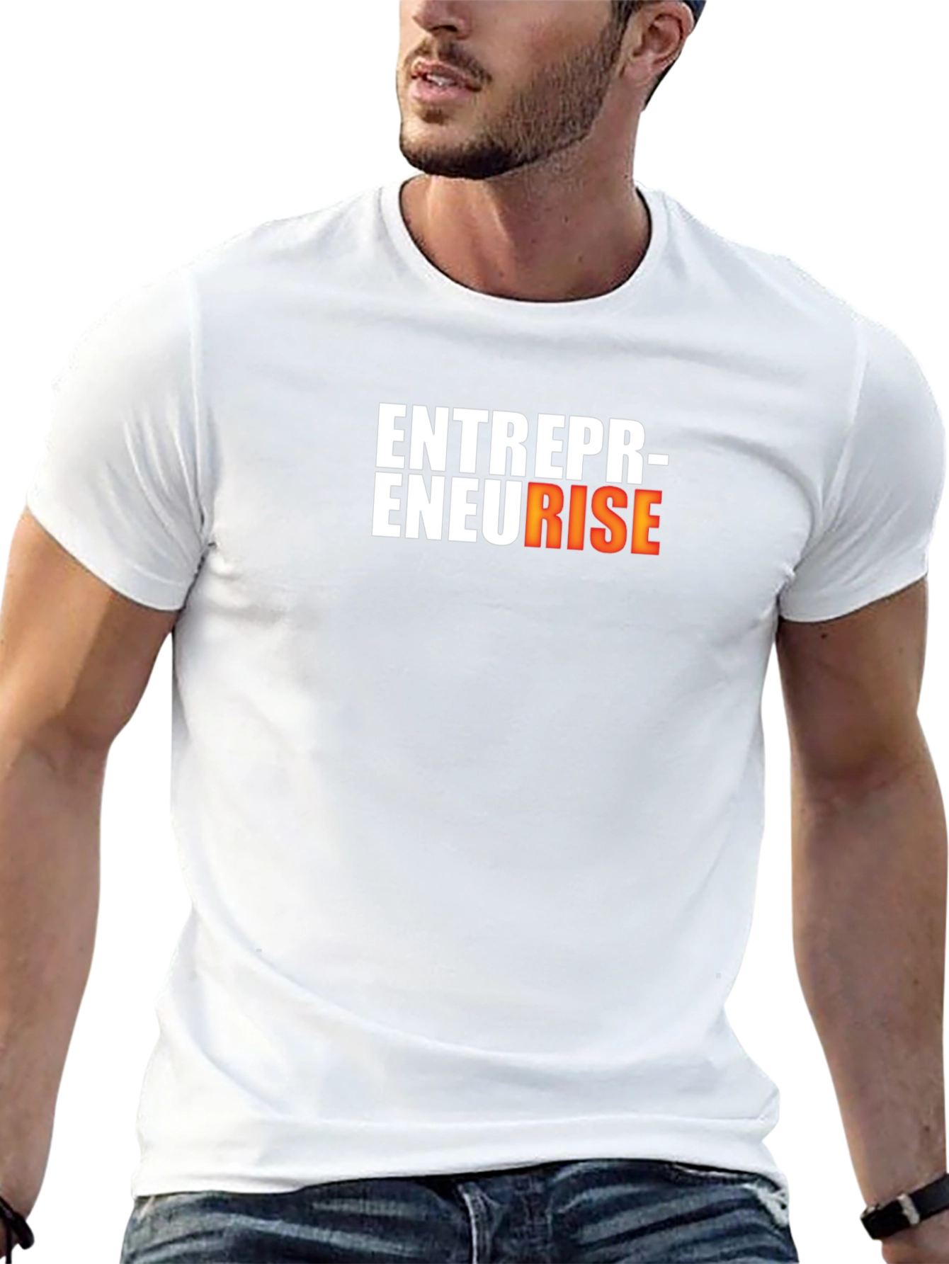 Entrepreneur Rise Black Cotton Graphic Tee