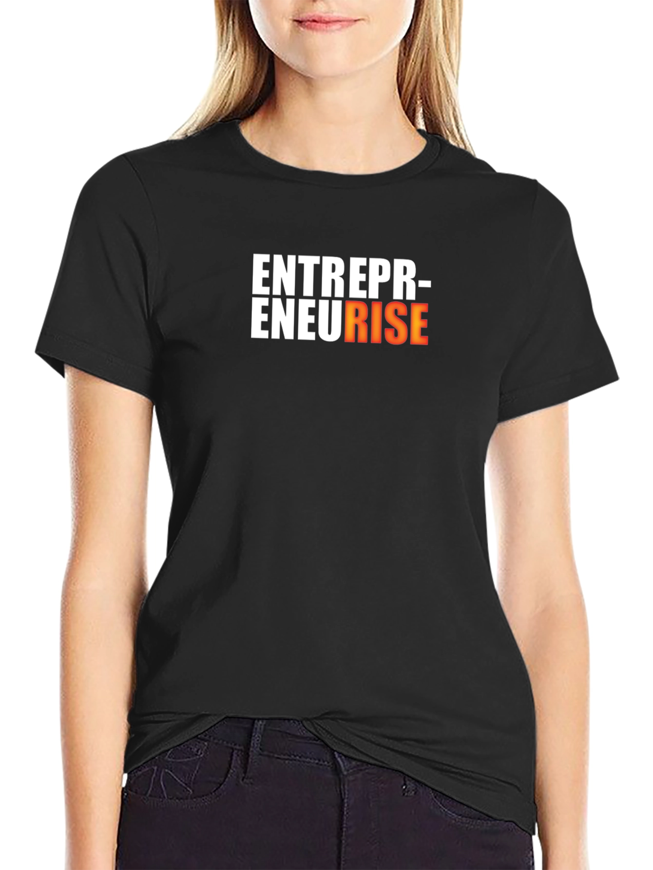 Entrepreneur Rise Black Cotton Graphic Tee