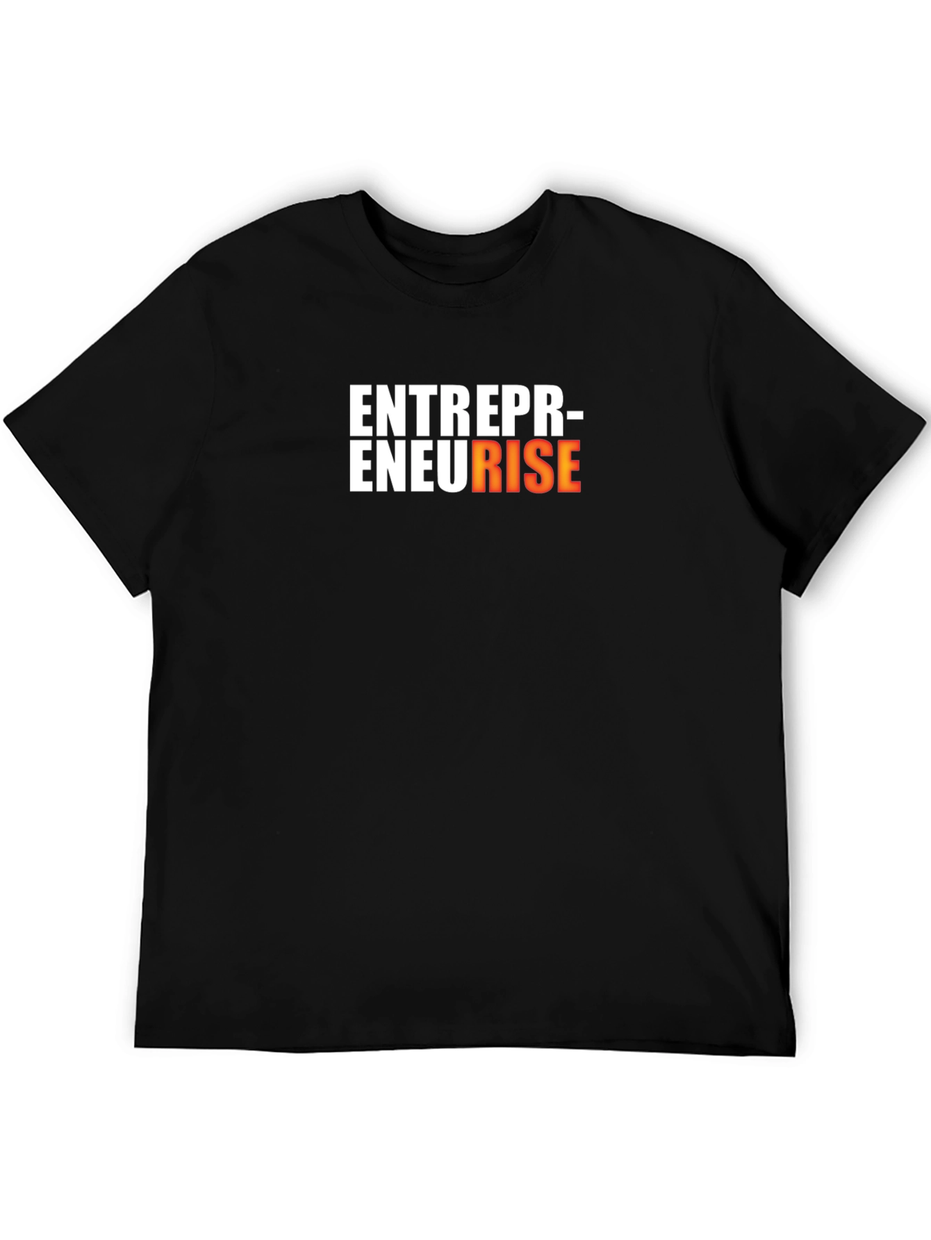 Entrepreneur Rise Black Cotton Graphic Tee