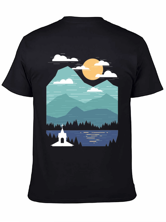 Scenic Mountain & Lake Graphic Tee