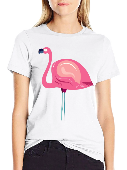 Flamingo Graphic Tee - Casual Black T-Shirt