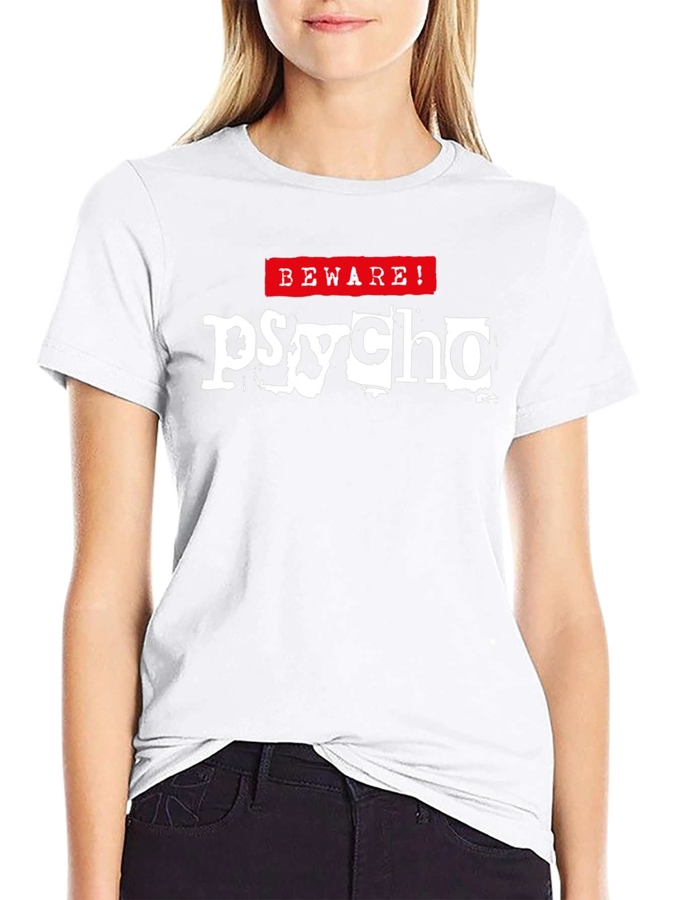 Beware! Psycho Graphic Novelty T-Shirt