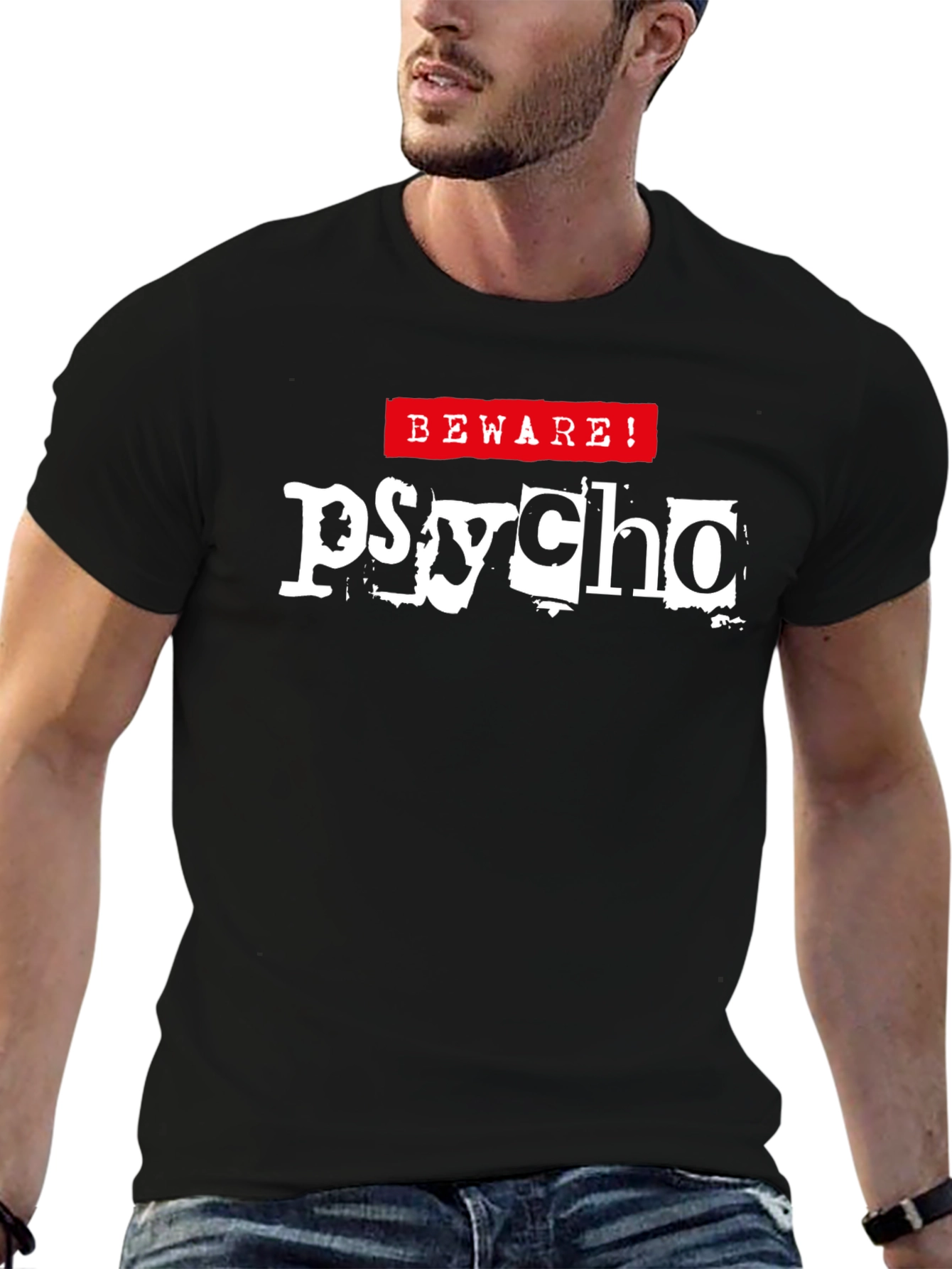 Beware! Psycho Graphic Novelty T-Shirt