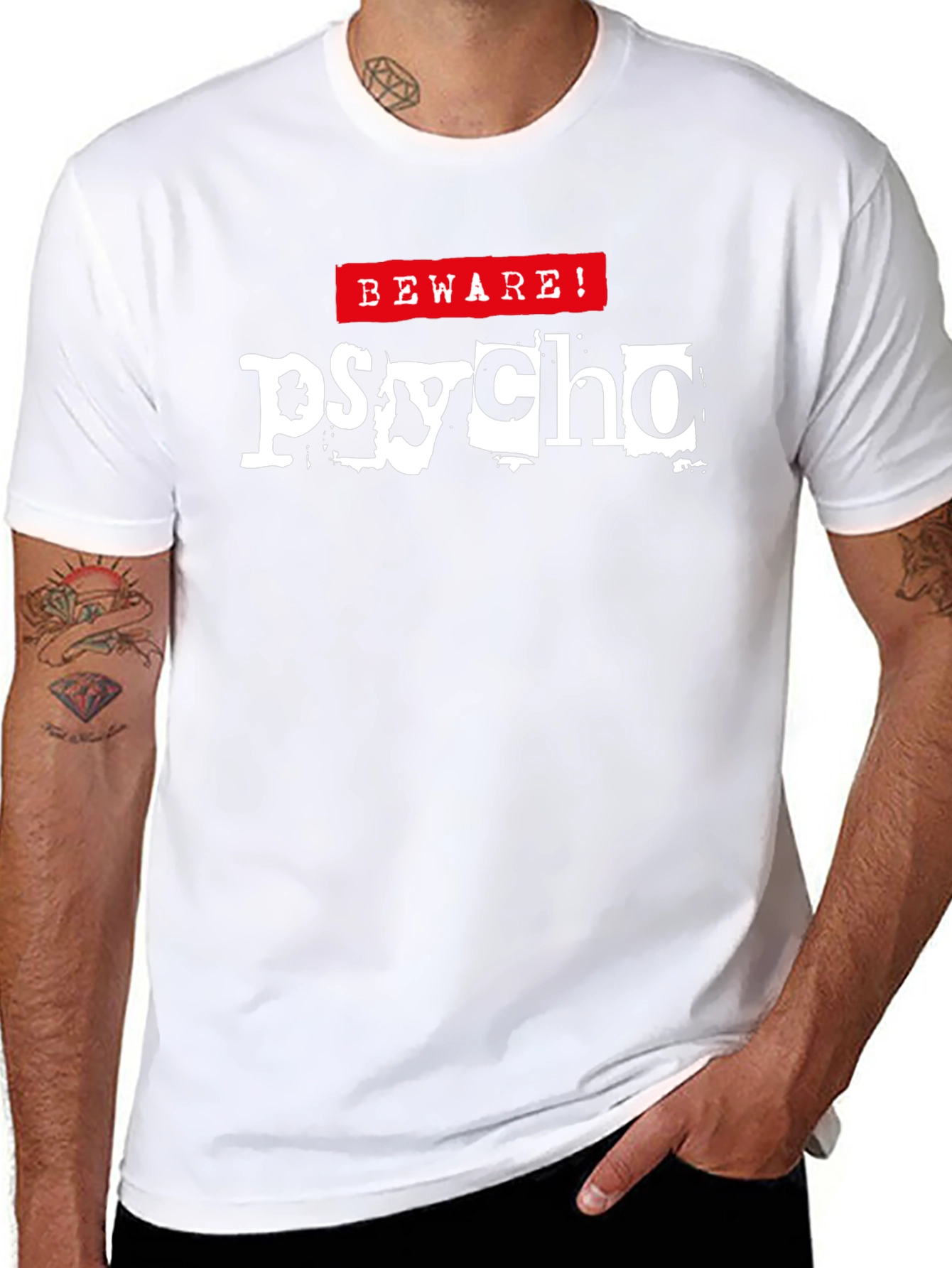 Beware! Psycho Graphic Novelty T-Shirt