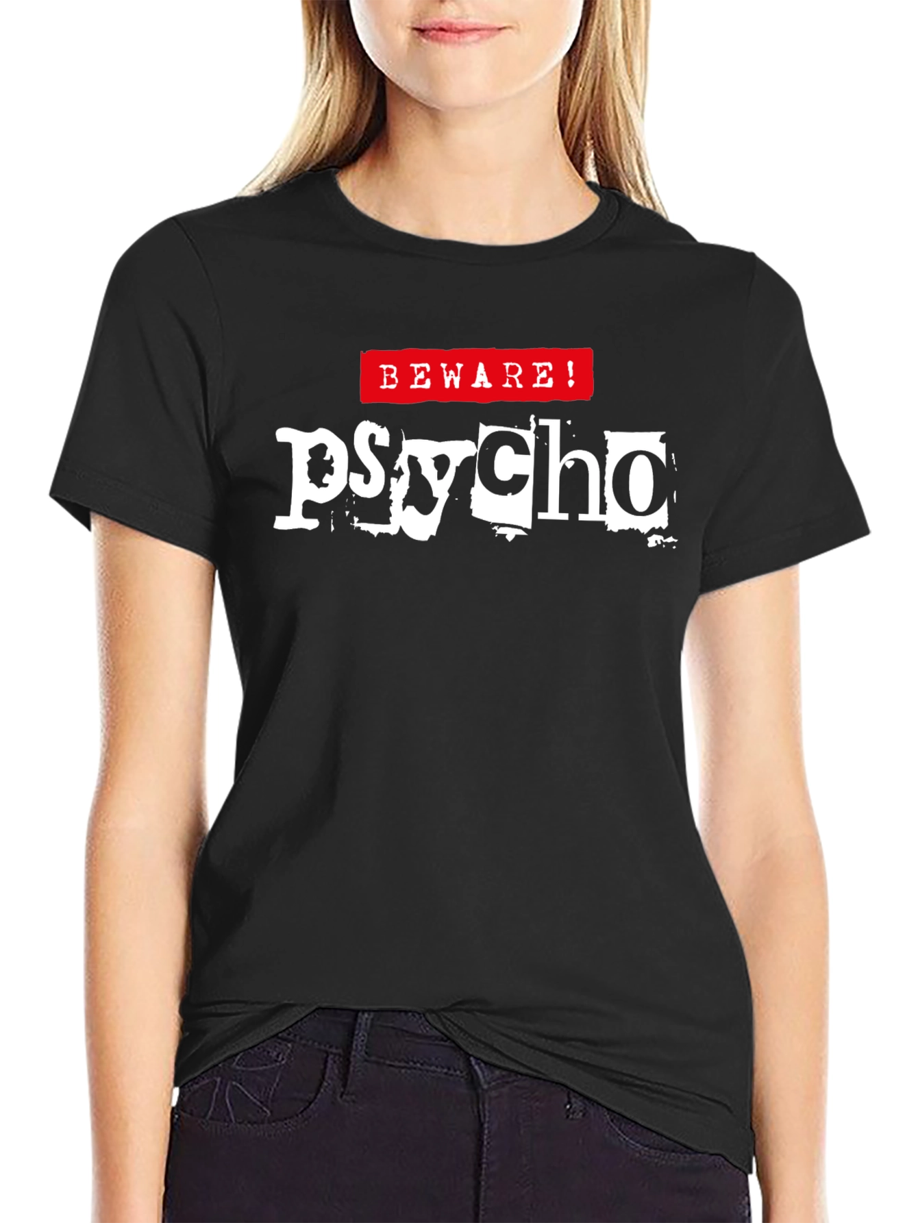 Beware! Psycho Graphic Novelty T-Shirt