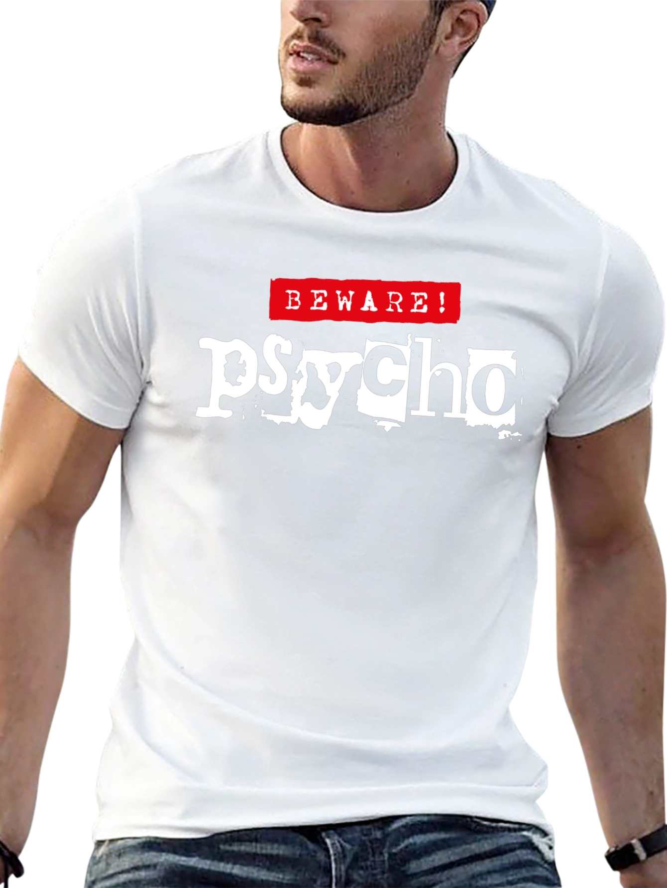 Beware! Psycho Graphic Novelty T-Shirt
