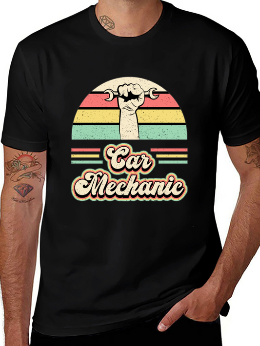 Vintage Car Mechanic T-Shirt - Retro Automotive Tee