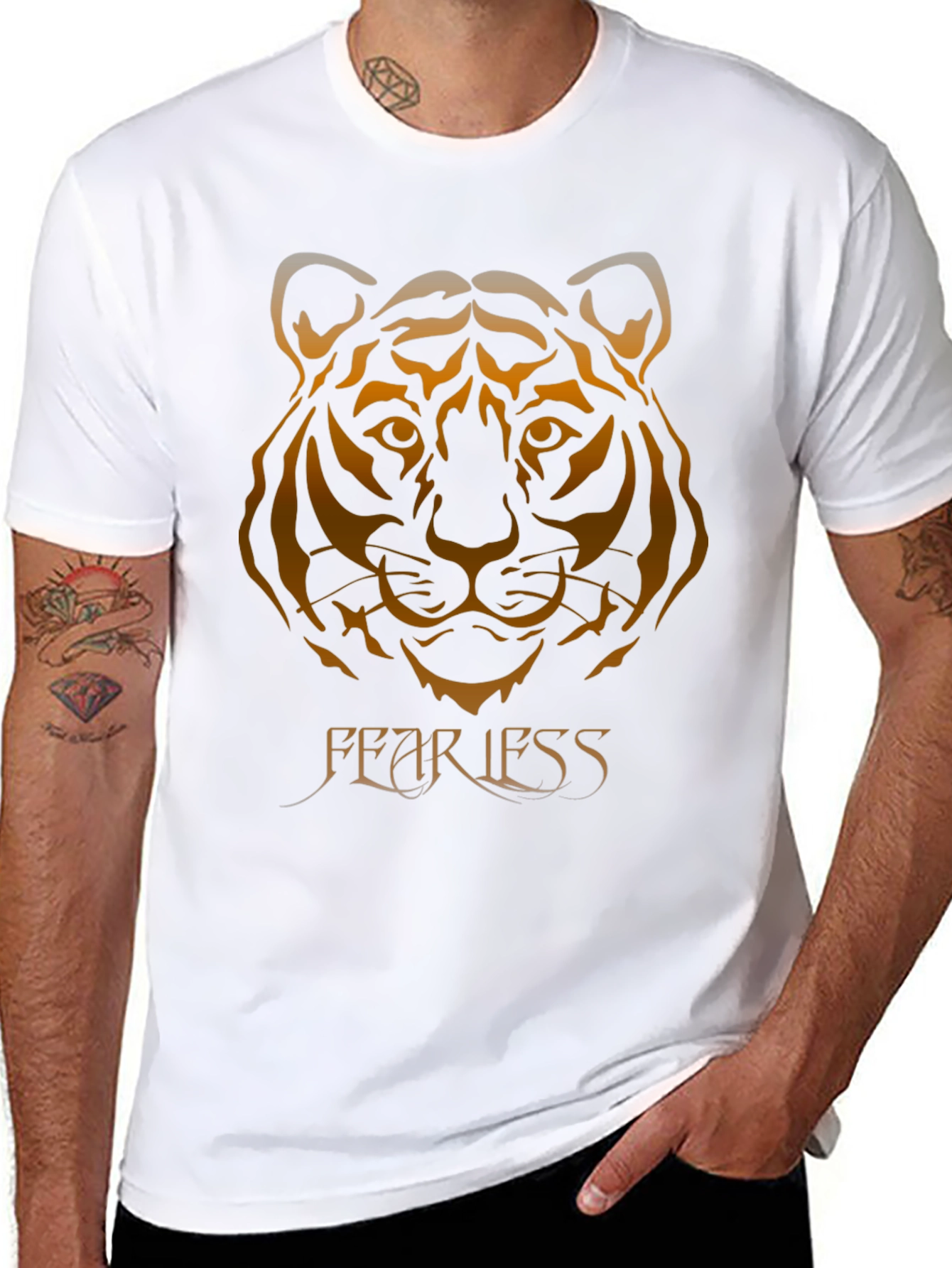 Fearless Tiger Graphic Tee - Black