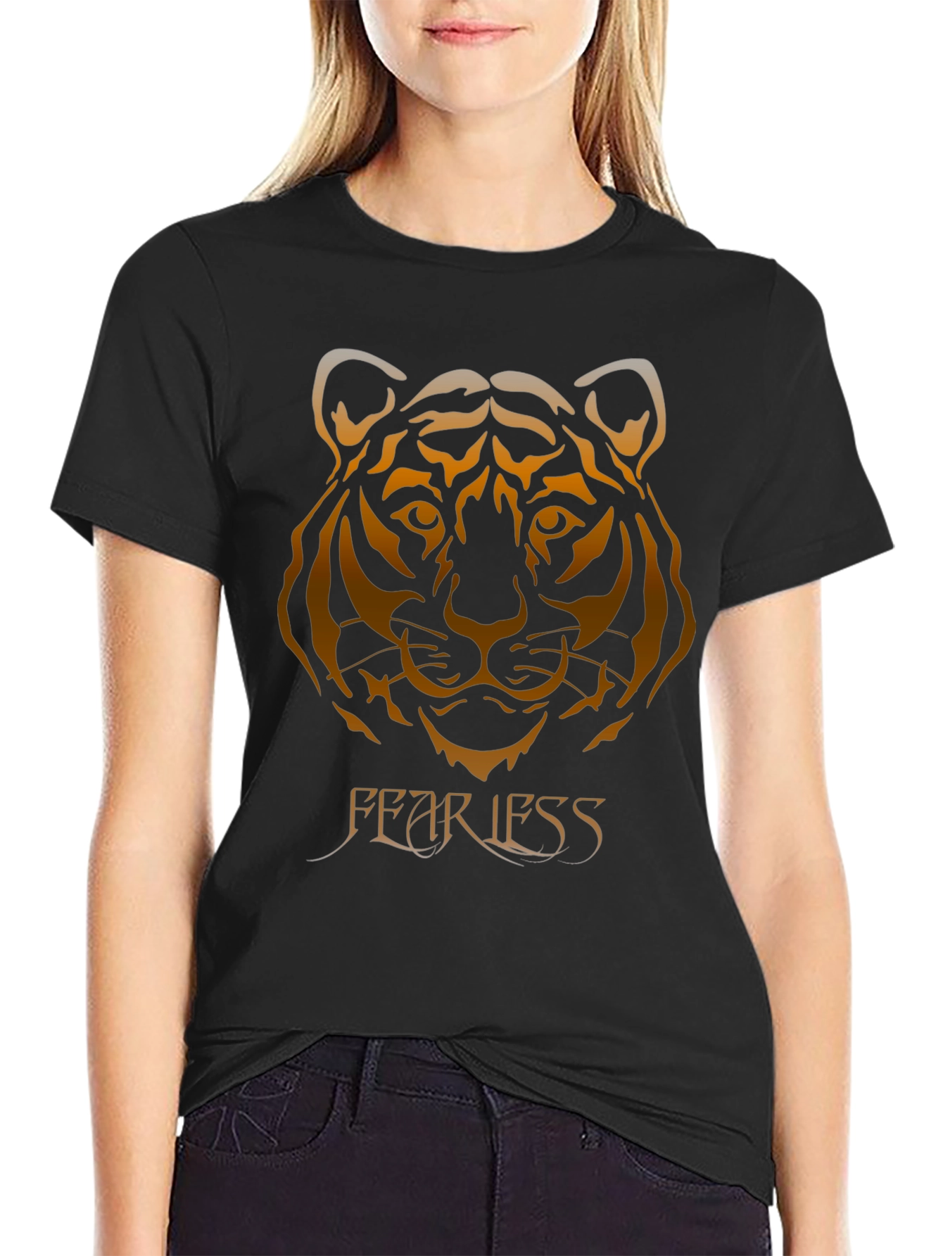 Fearless Tiger Graphic Tee - Black