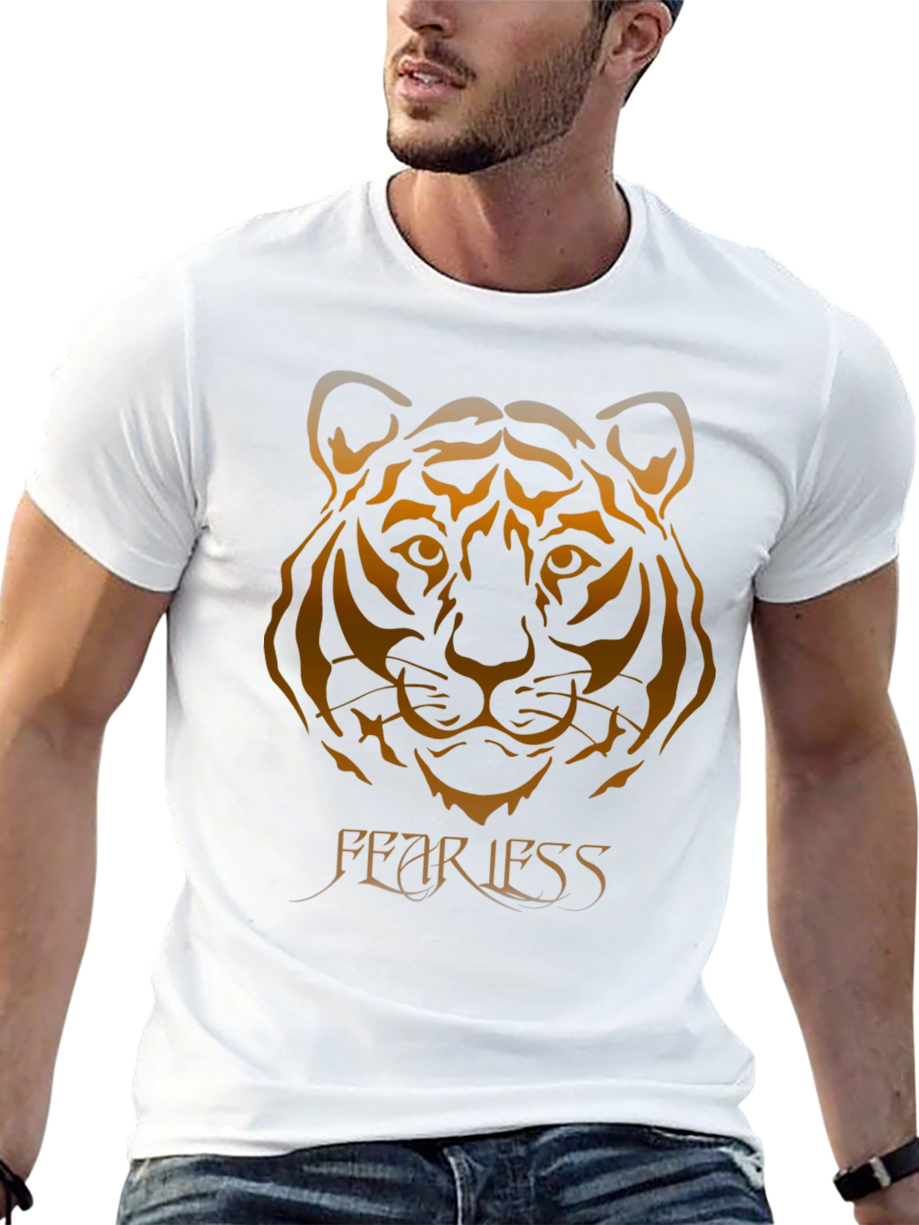 Fearless Tiger Graphic Tee - Black