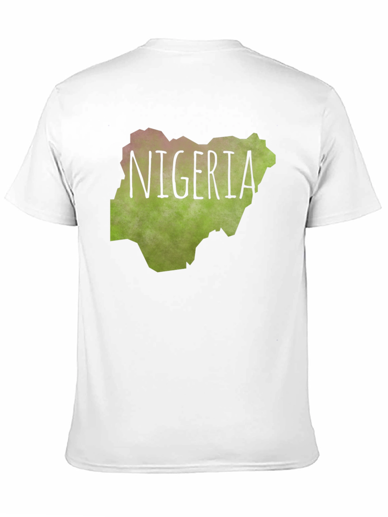 Nigeria Map Graphic Tee - Black Cotton T-Shirt