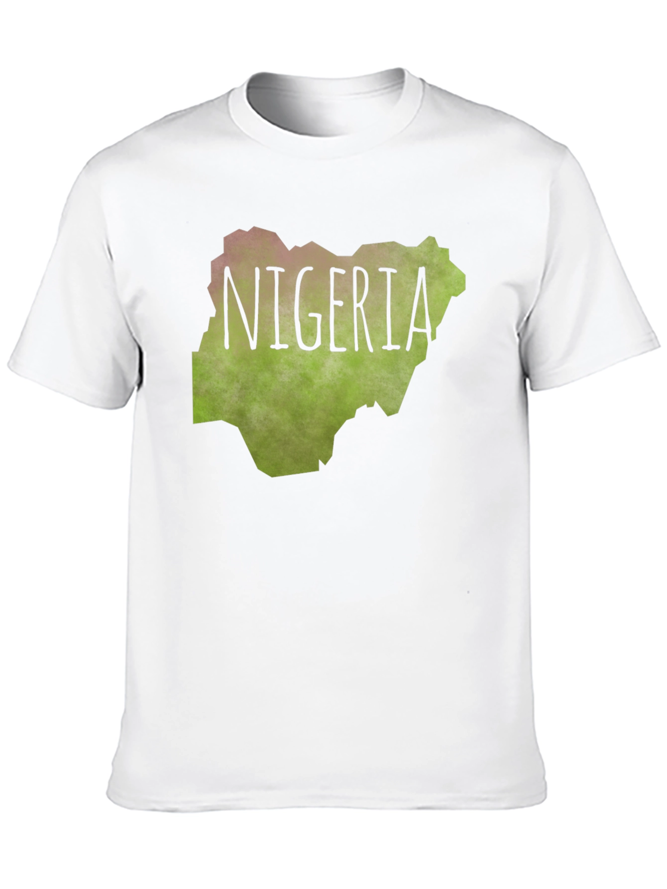 Nigeria Map Graphic Tee - Black Cotton T-Shirt