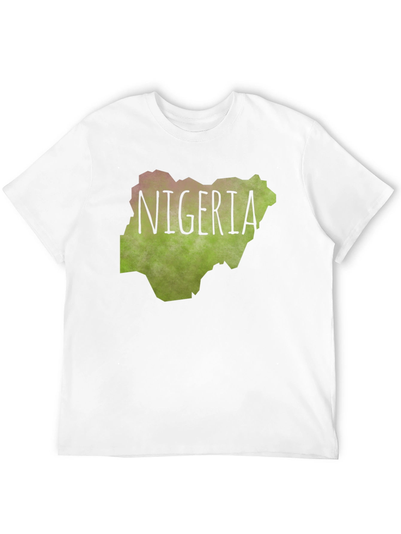 Nigeria Map Graphic Tee - Black Cotton T-Shirt