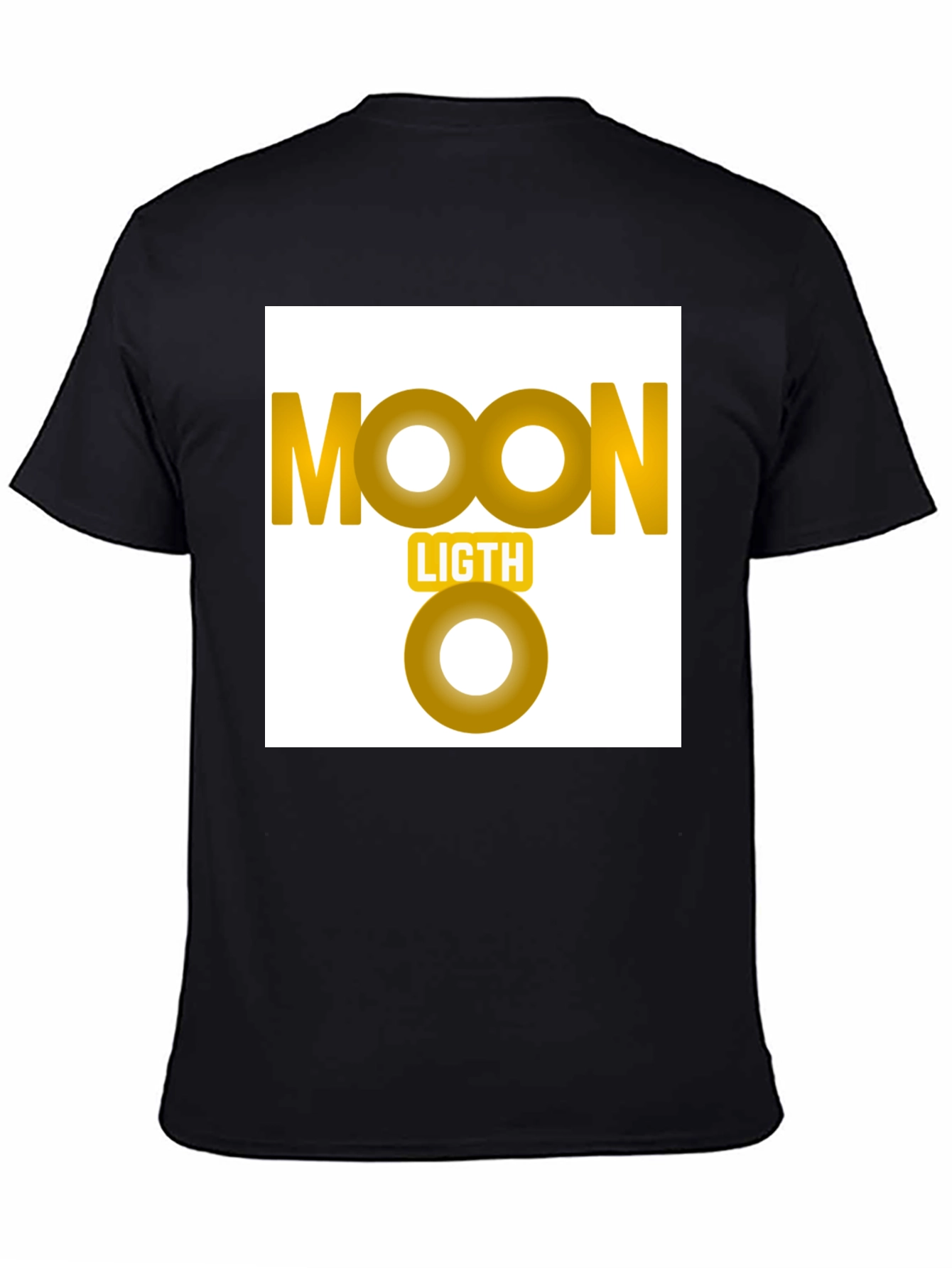 Moonlight Graphic Tee - Black Cotton Casual