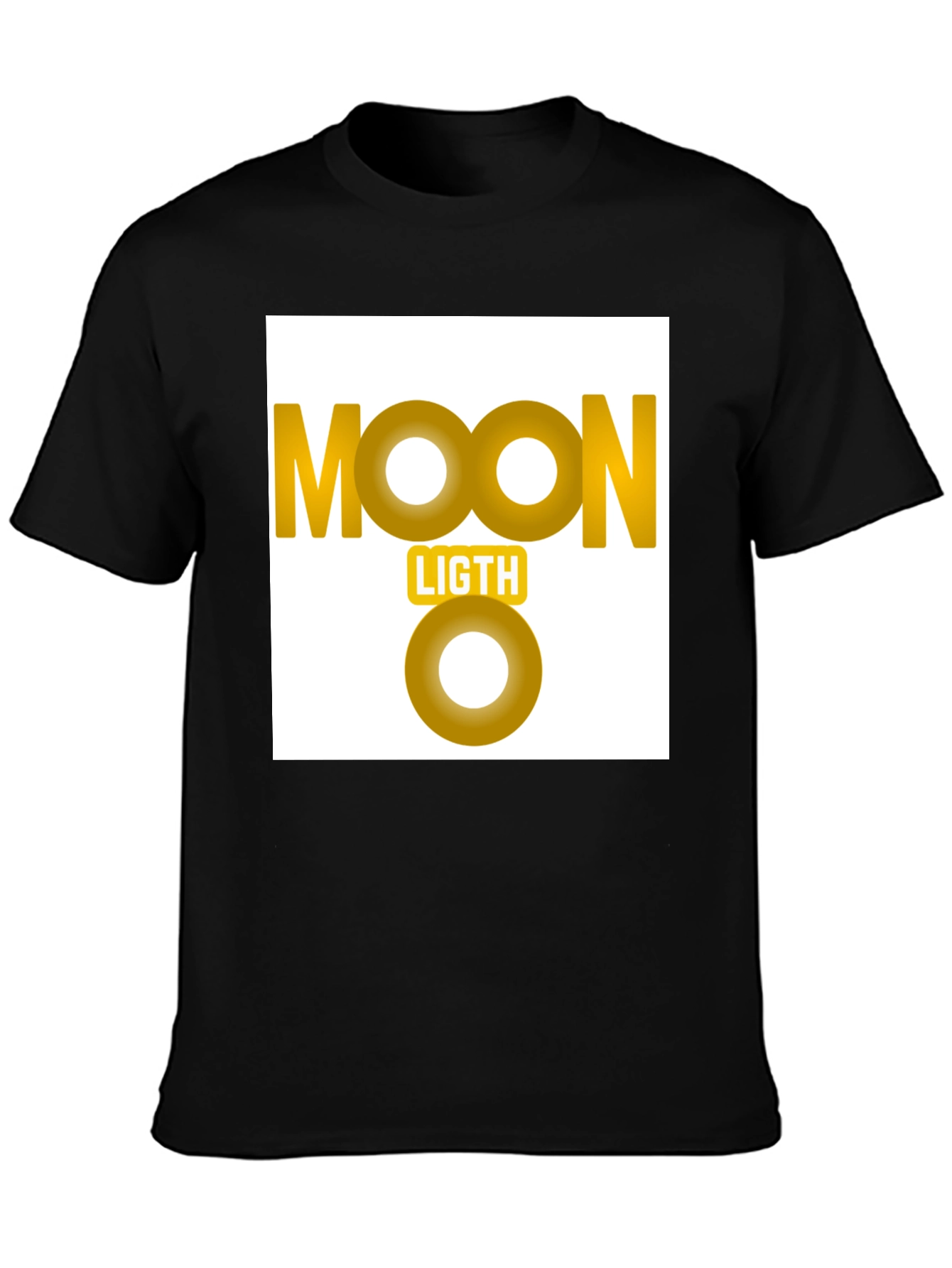 Moonlight Graphic Tee - Black Cotton Casual