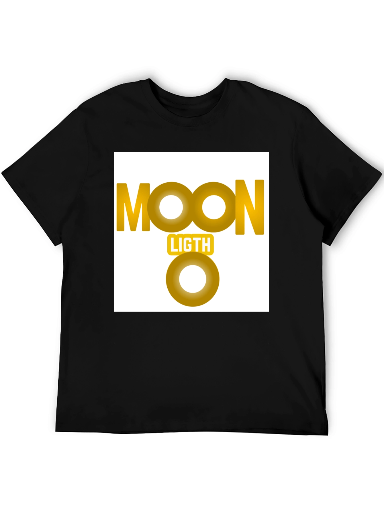 Moonlight Graphic Tee - Black Cotton Casual