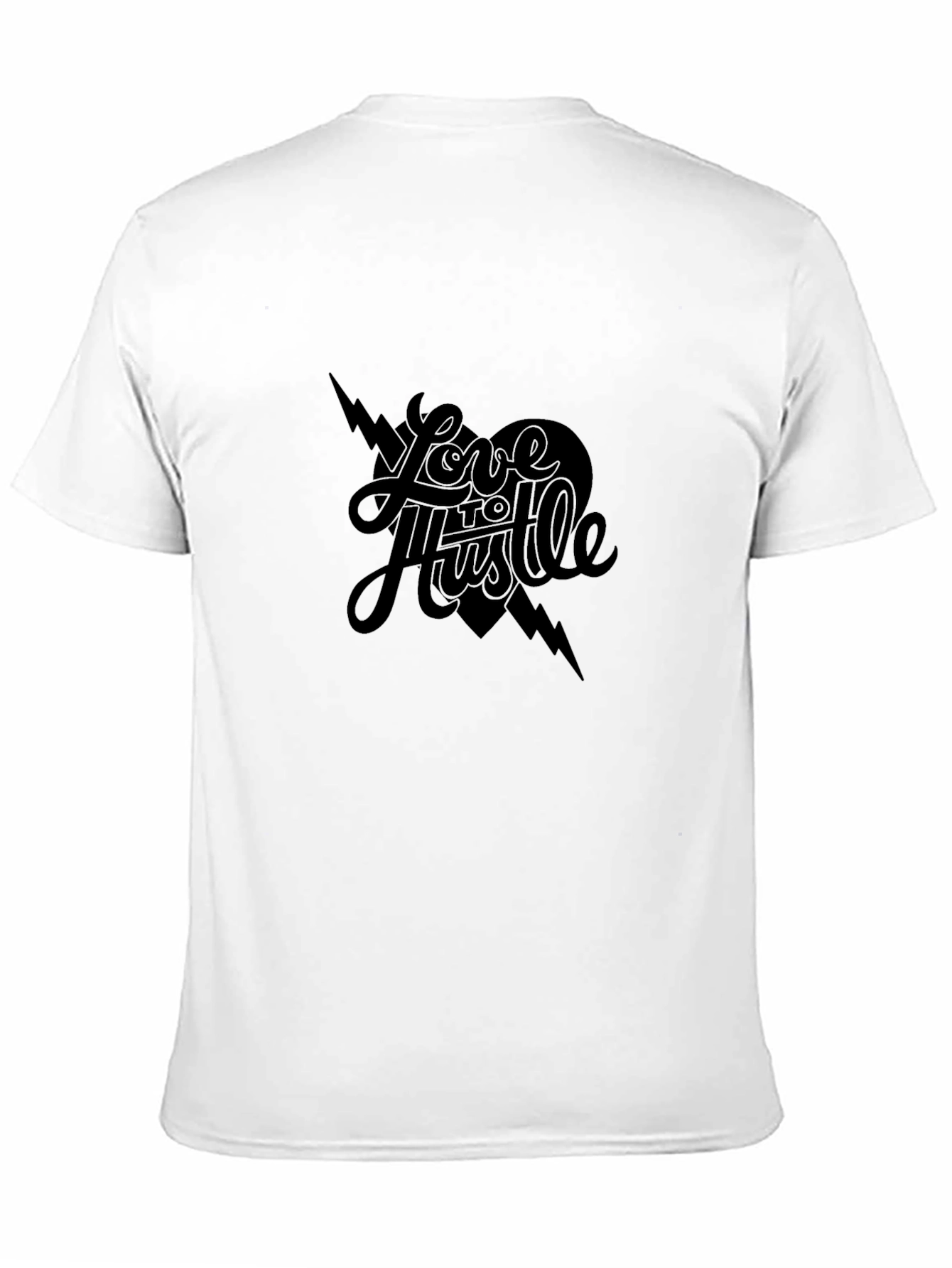 Love Hustle Graphic Print Black T-Shirt