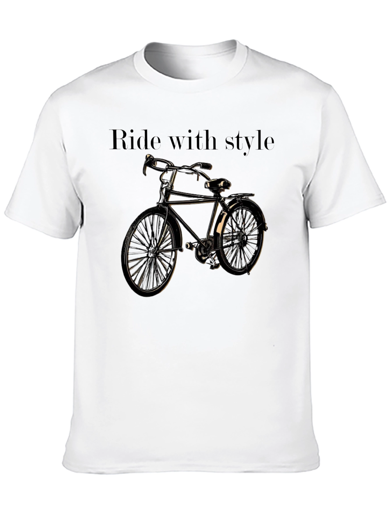 Ride with Style Black Graphic T-Shirt