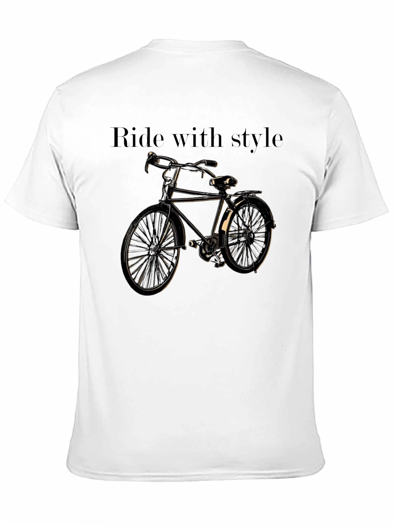 Ride with Style Black Graphic T-Shirt