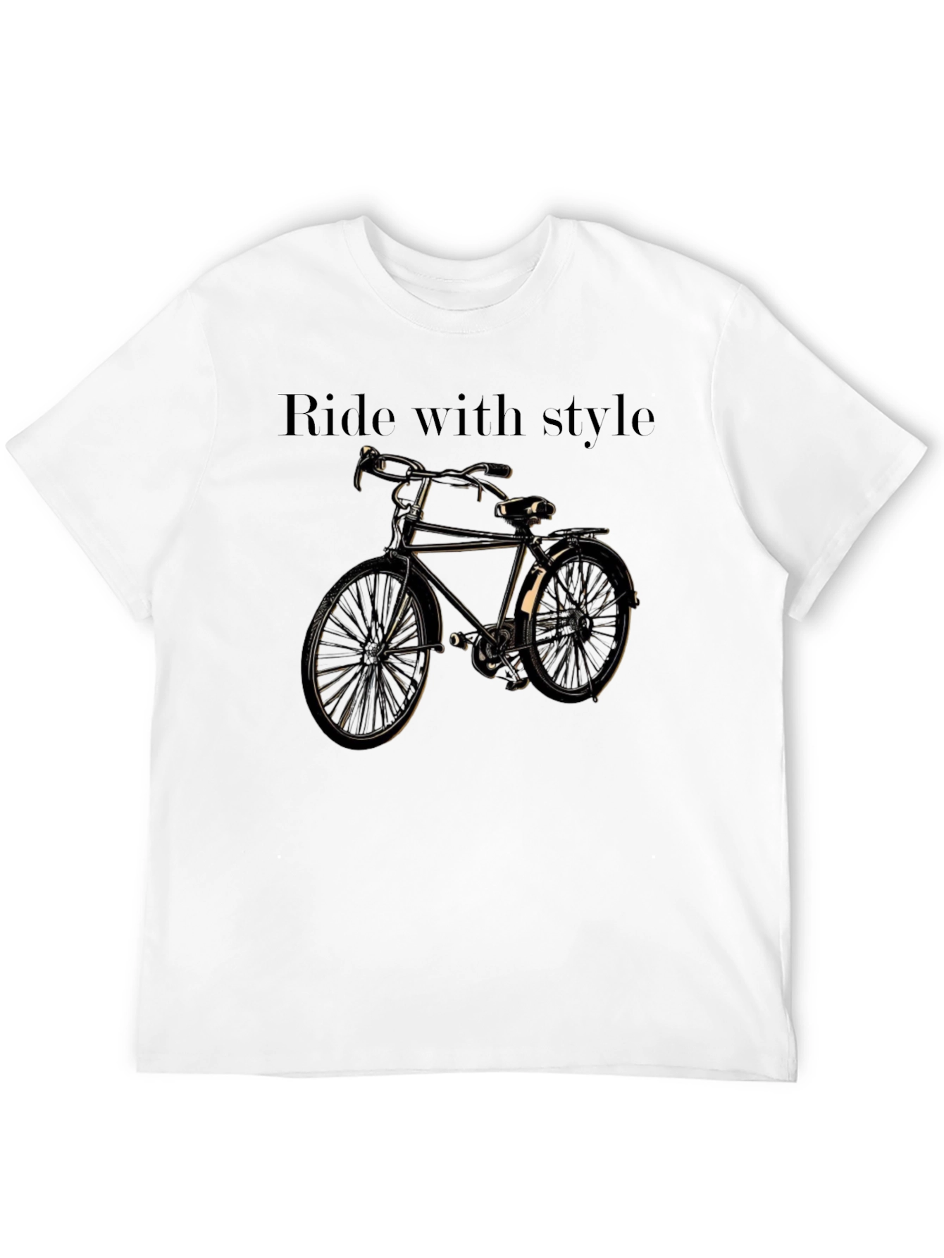 Ride with Style Black Graphic T-Shirt