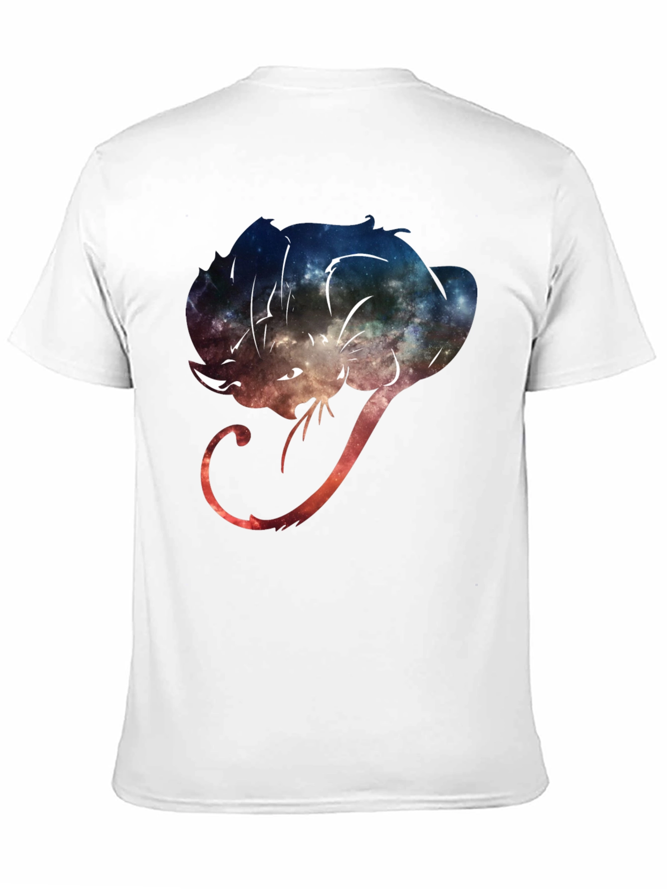 Cosmic Cat Graphic Tee - Stylish Black T-Shirt