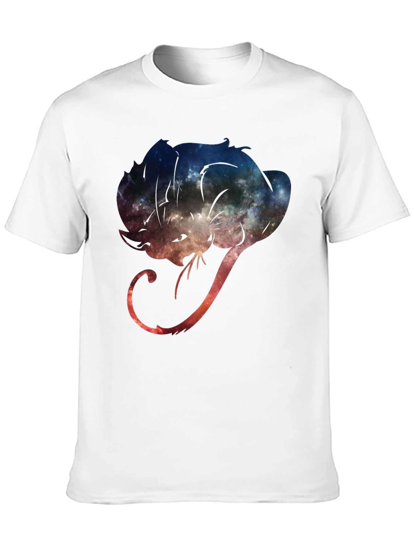 Cosmic Cat Graphic Tee - Stylish Black T-Shirt
