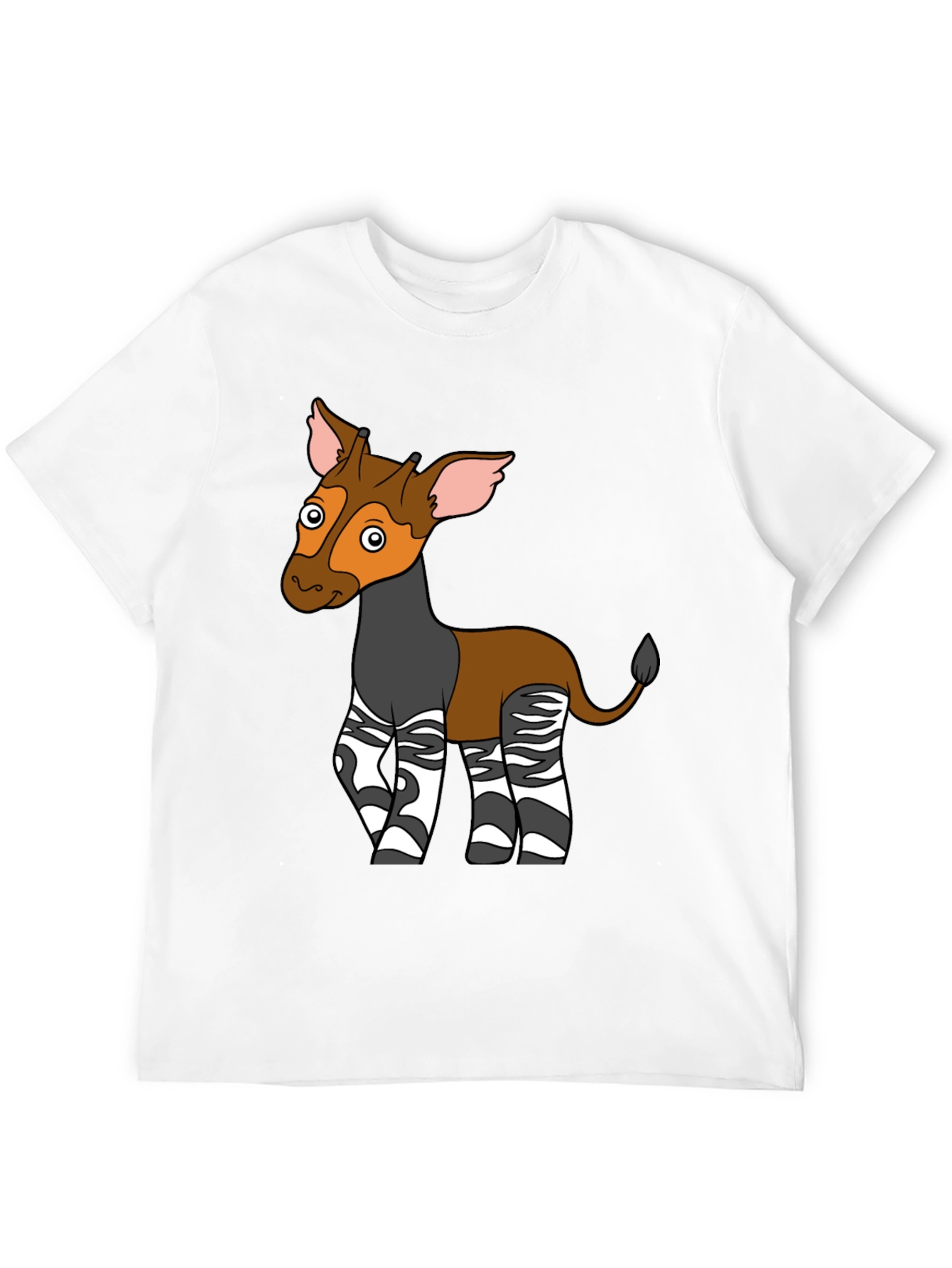 Okapi Cartoon T-Shirt - Unique Animal Graphic Tee