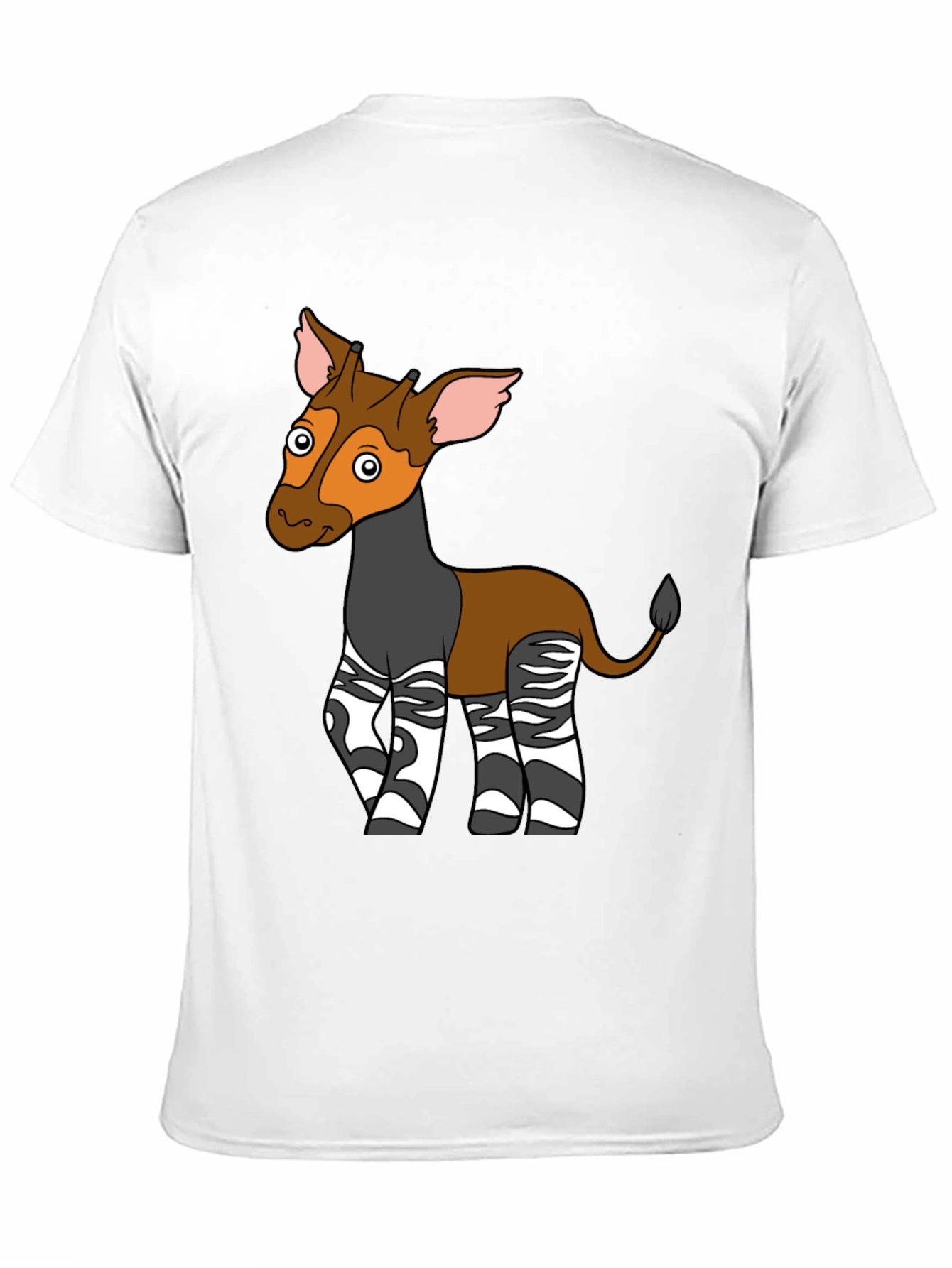 Okapi Cartoon T-Shirt - Unique Animal Graphic Tee