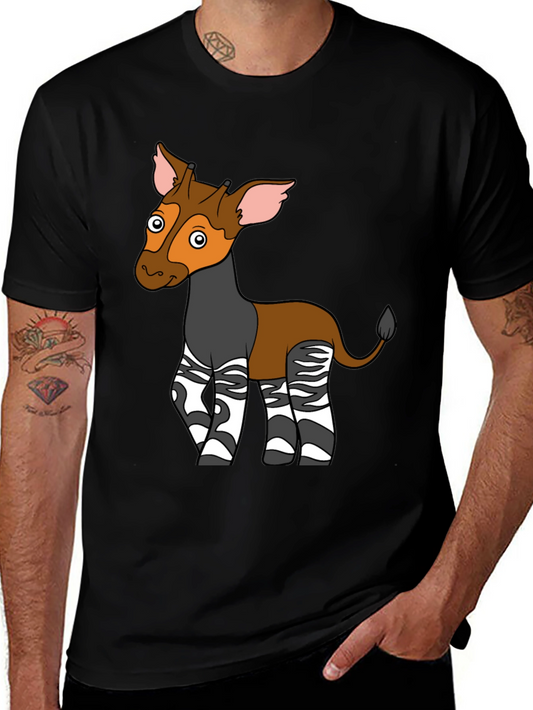 Okapi Cartoon T-Shirt - Unique Animal Graphic Tee