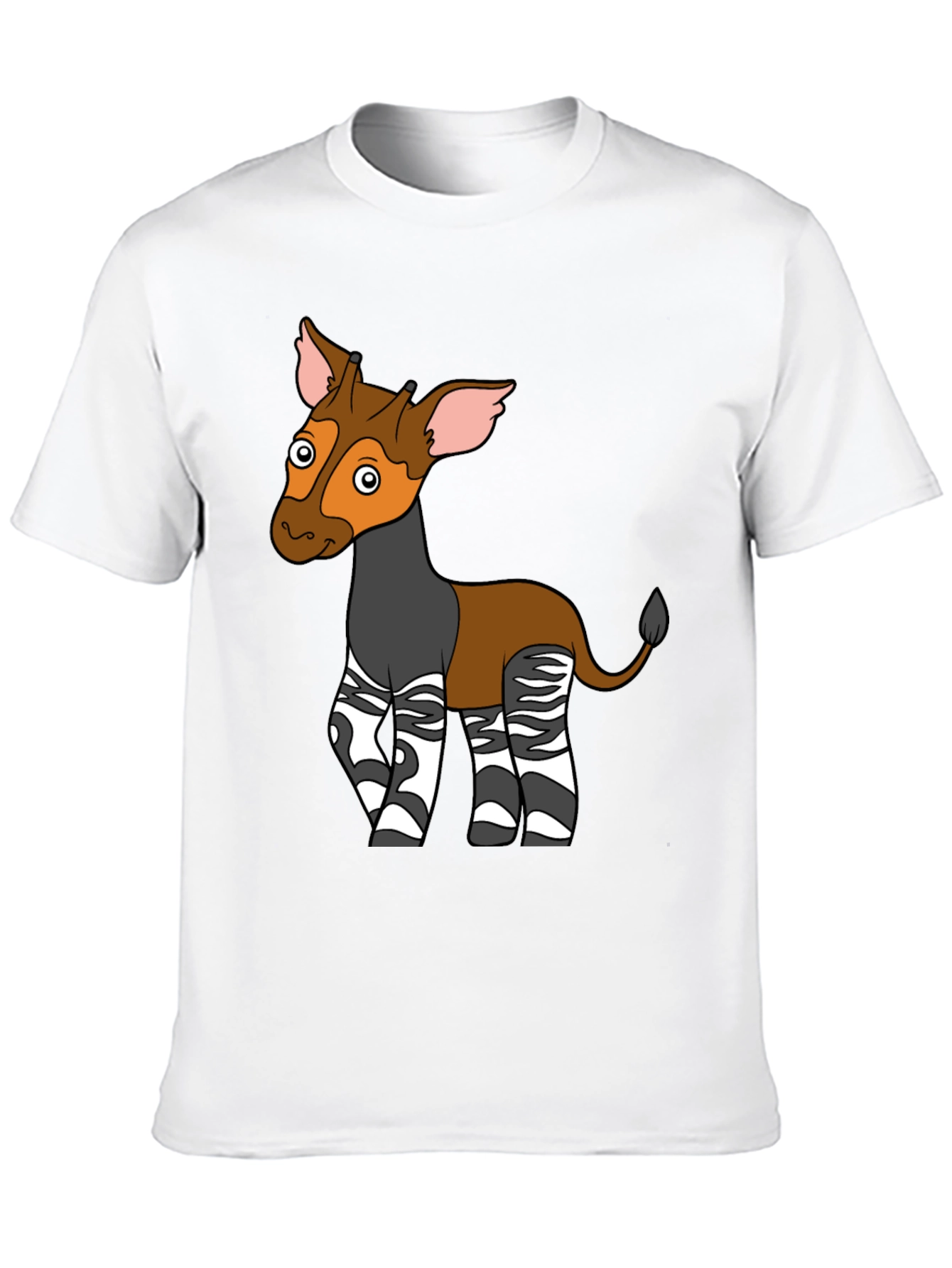 Okapi Cartoon T-Shirt - Unique Animal Graphic Tee