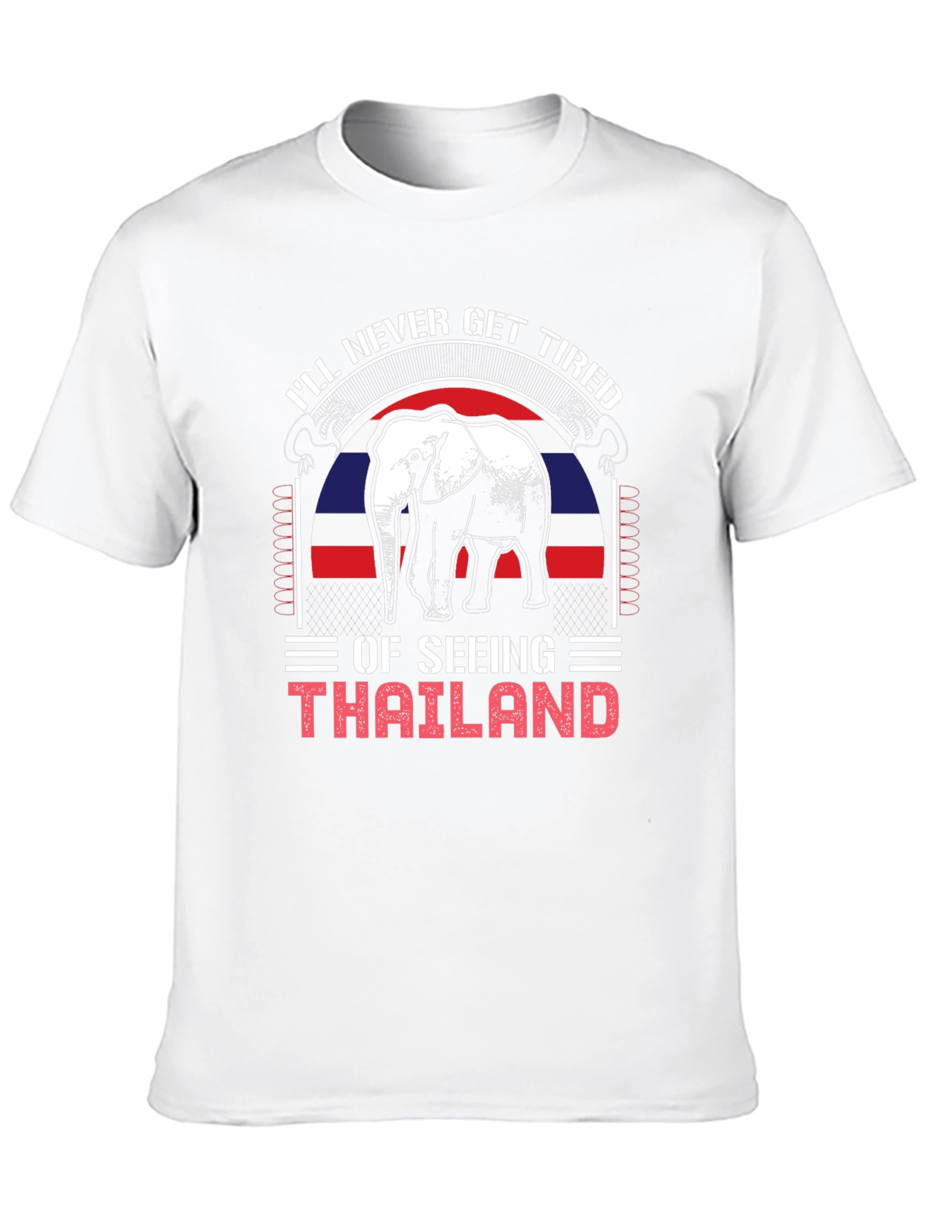 Thailand Elephant Graphic Tee - Never Get Tired