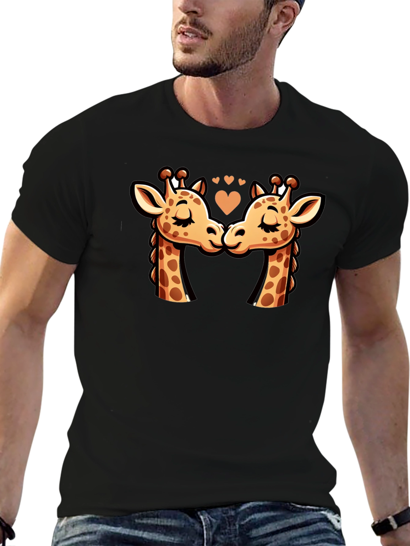 Giraffe Love T-Shirt - Cute Animal Tee