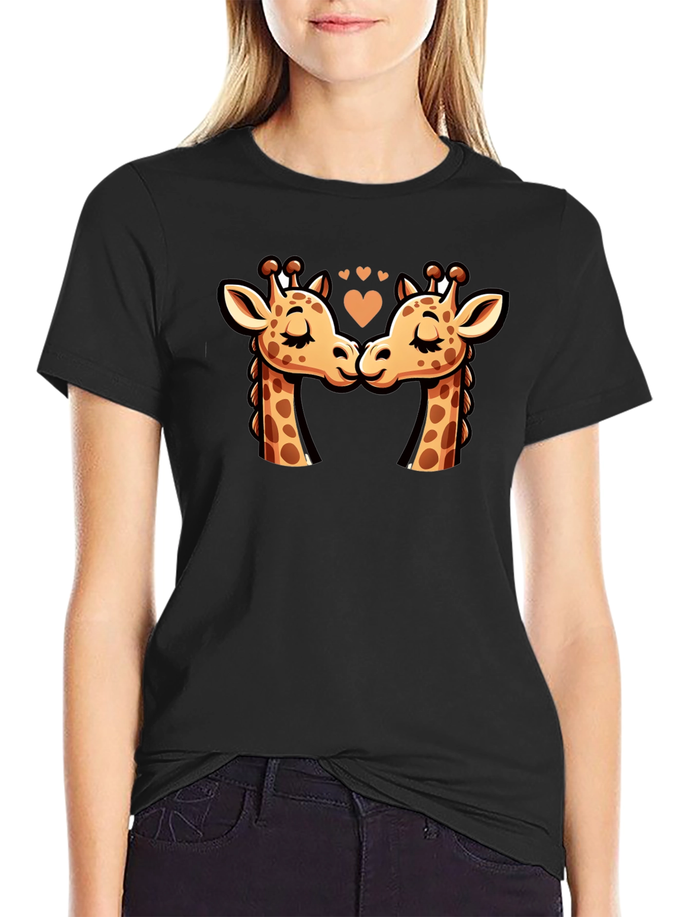 Giraffe Love T-Shirt - Cute Animal Tee