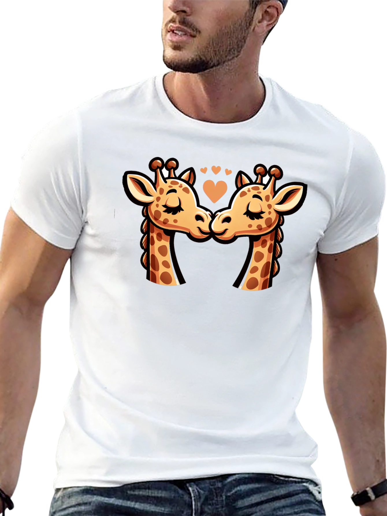 Giraffe Love T-Shirt - Cute Animal Tee